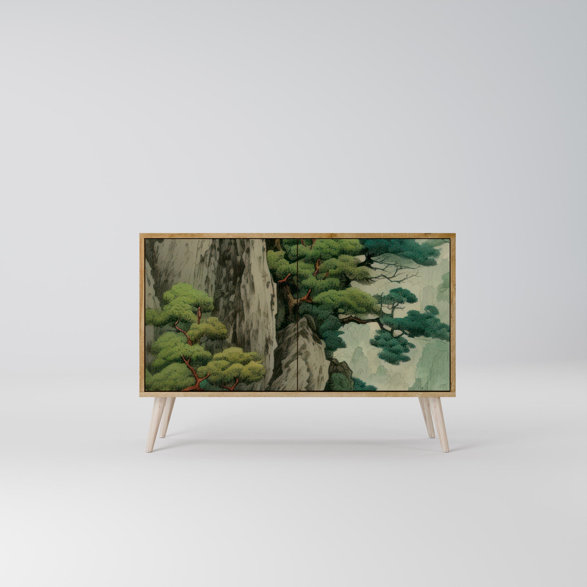VERDURE ABYSS 2-Door Sideboard in Oak Effect