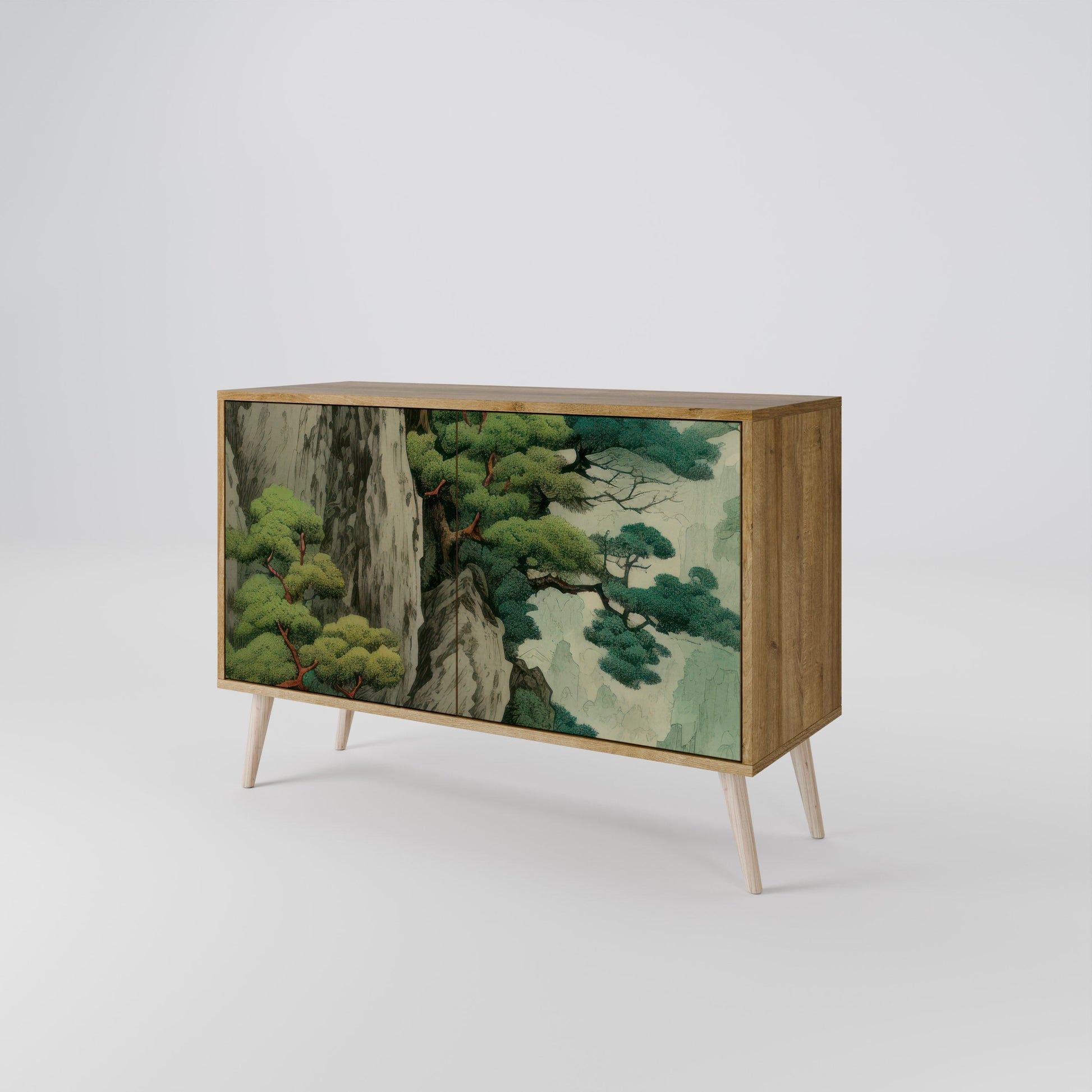 VERDURE ABYSS 2-Door Sideboard in Oak Effect