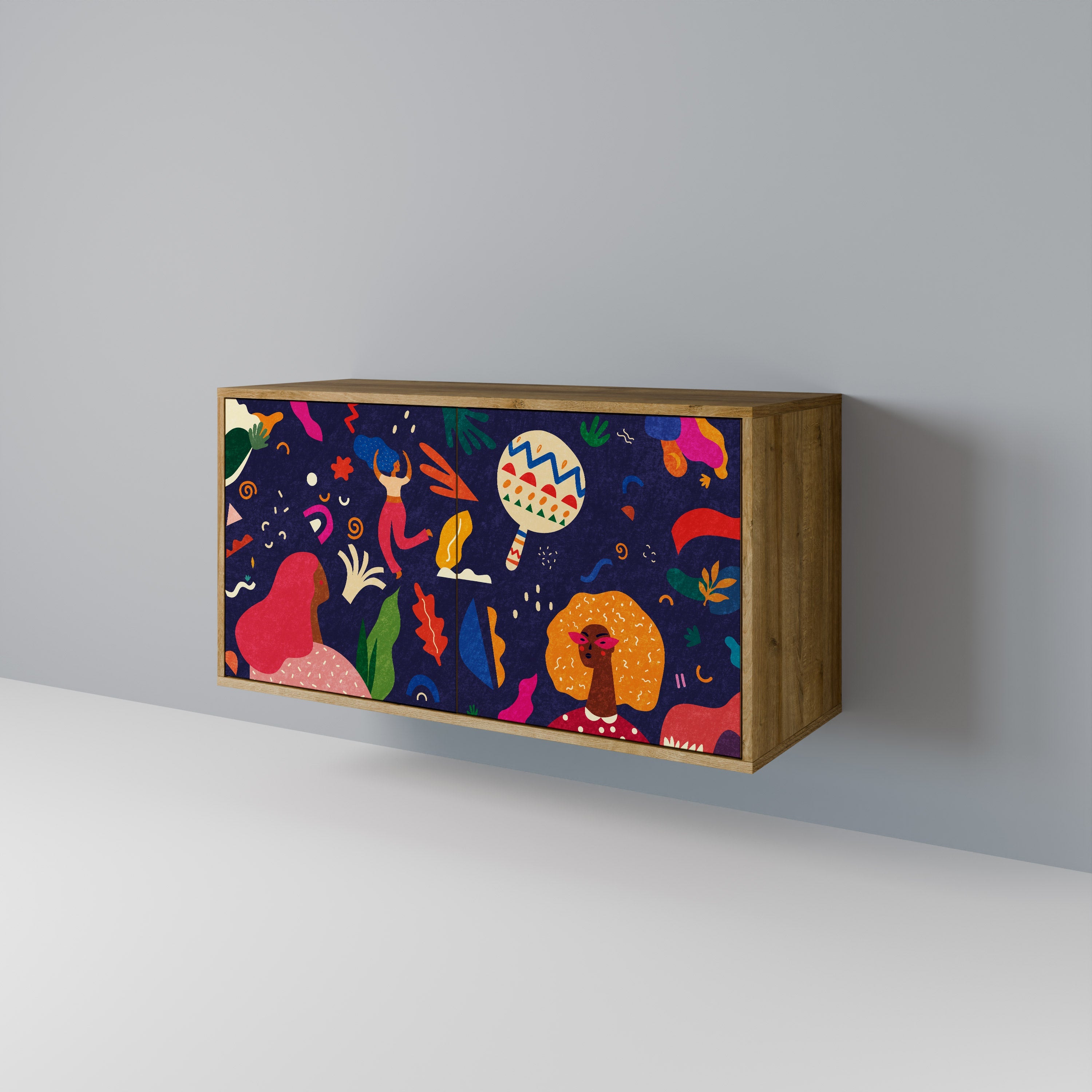 FESTIVE PLEASURES 2-Door Sideboard in Oak Effect