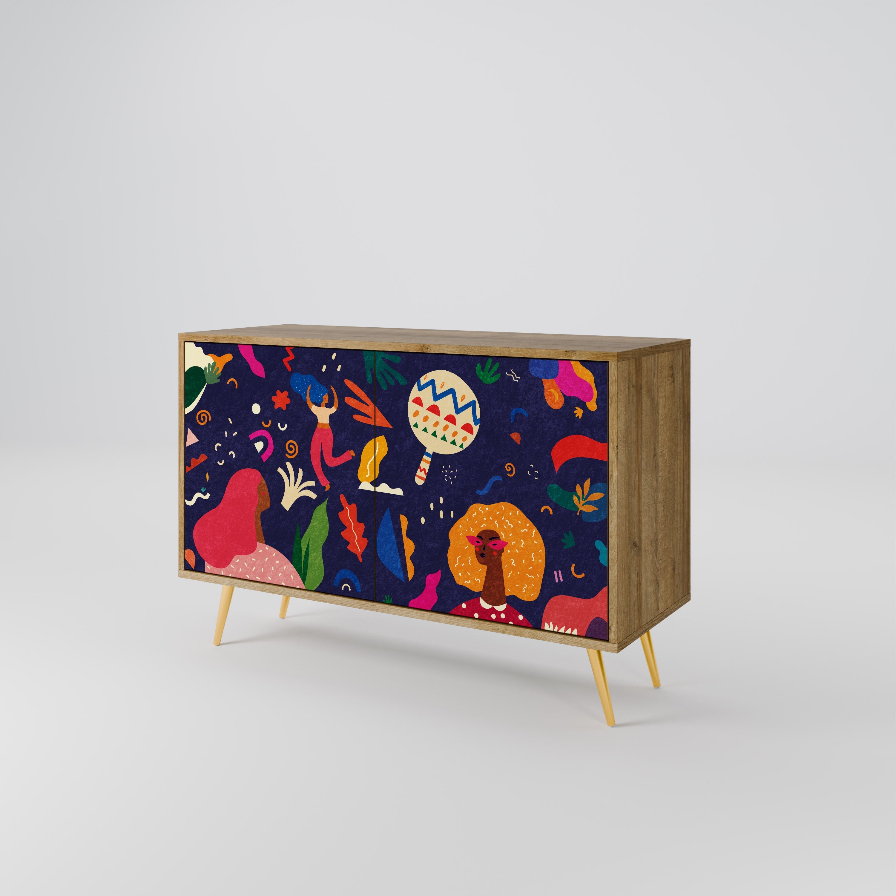 FESTIVE PLEASURES 2-Door Sideboard in Oak Effect