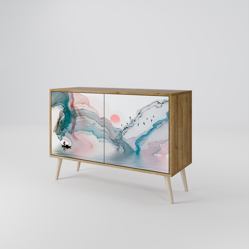VELVET CROSSING 2-Door Sideboard in Oak Effect