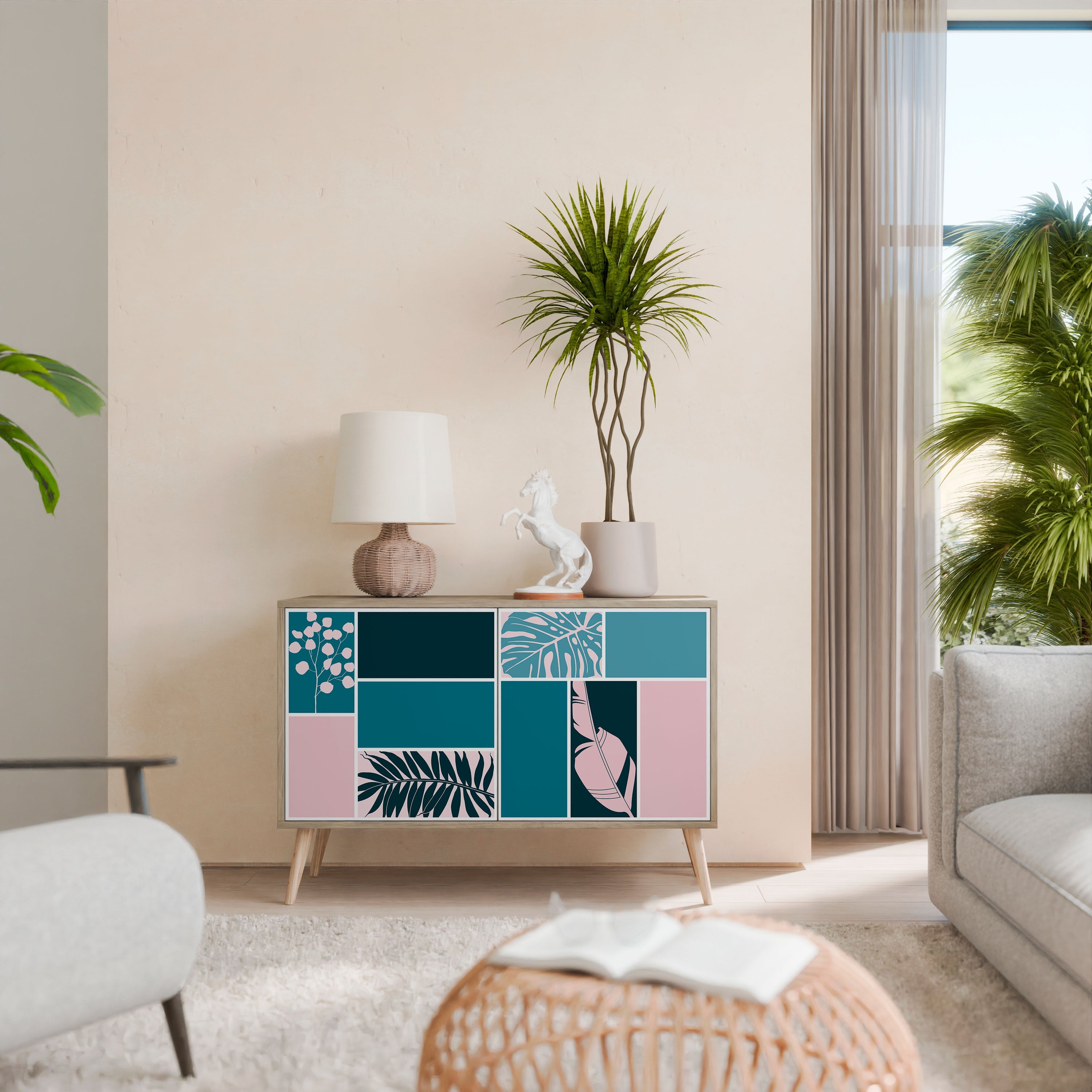 COMBINATION OF SHAPES 2-Door Sideboard in Oak Effect