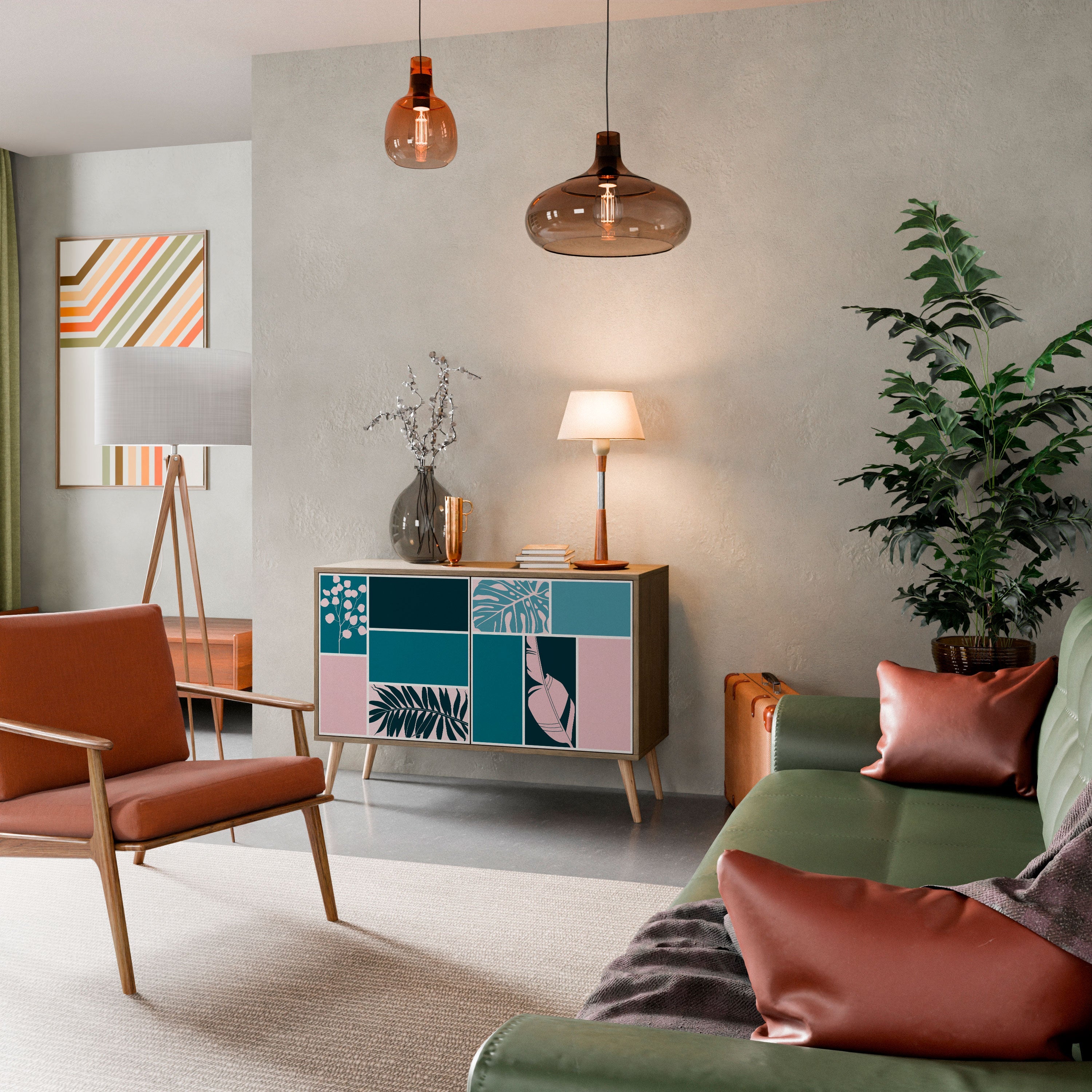 COMBINATION OF SHAPES 2-Door Sideboard in Oak Effect