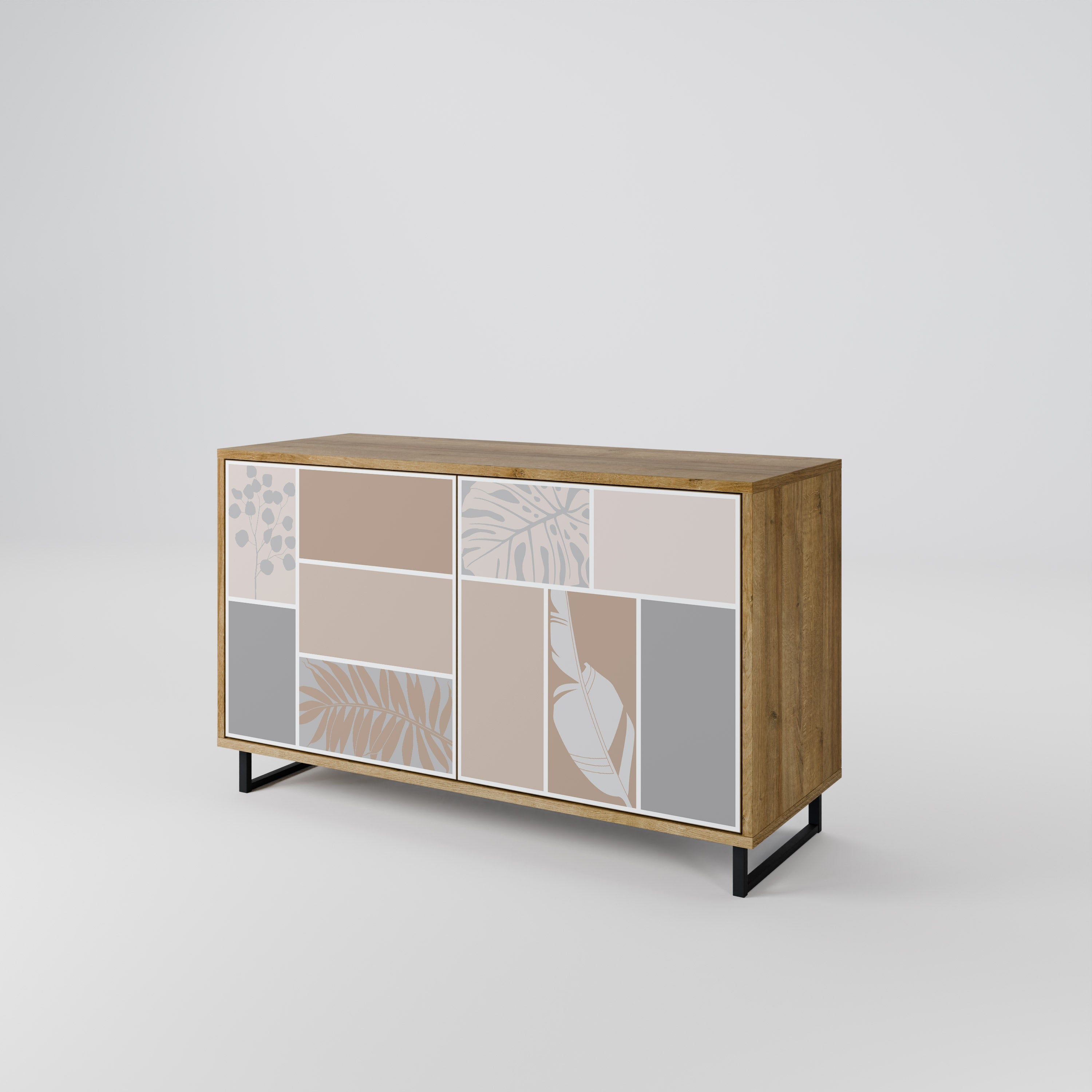 TROPICAL SHAPES 2-Door Sideboard in Oak Effect
