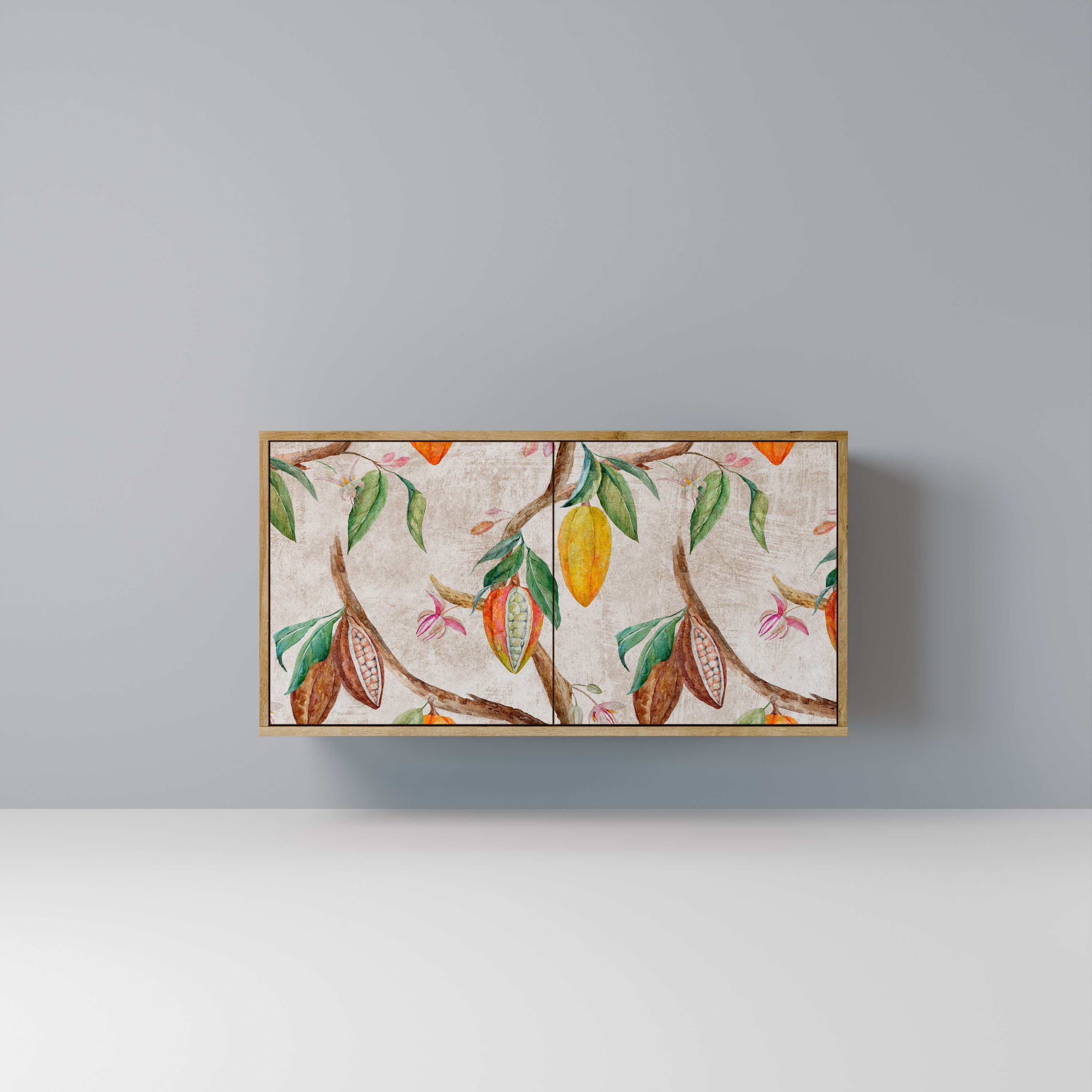 COCOA FRUITS 2-Door Sideboard in Oak Effect