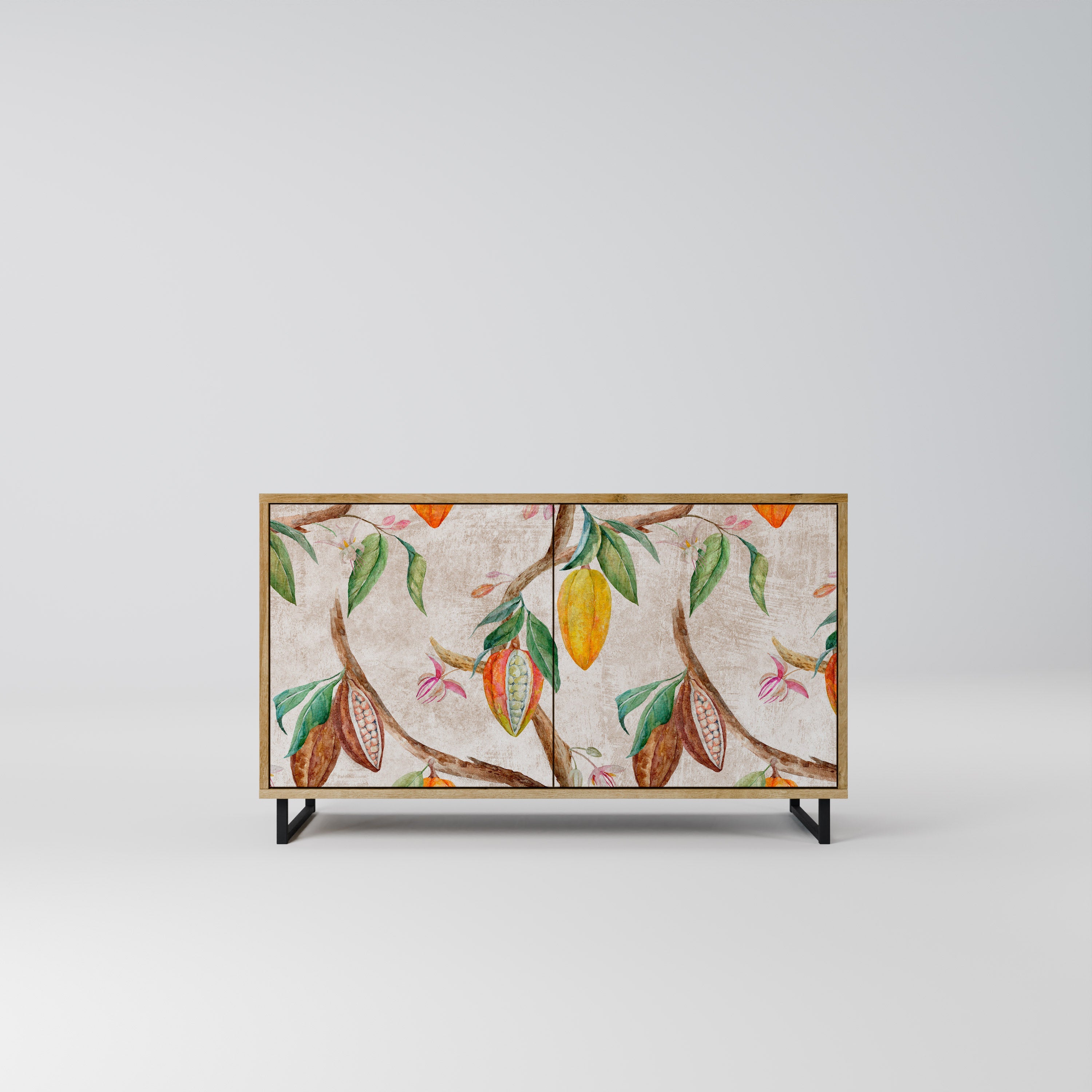 COCOA FRUITS 2-Door Sideboard in Oak Effect