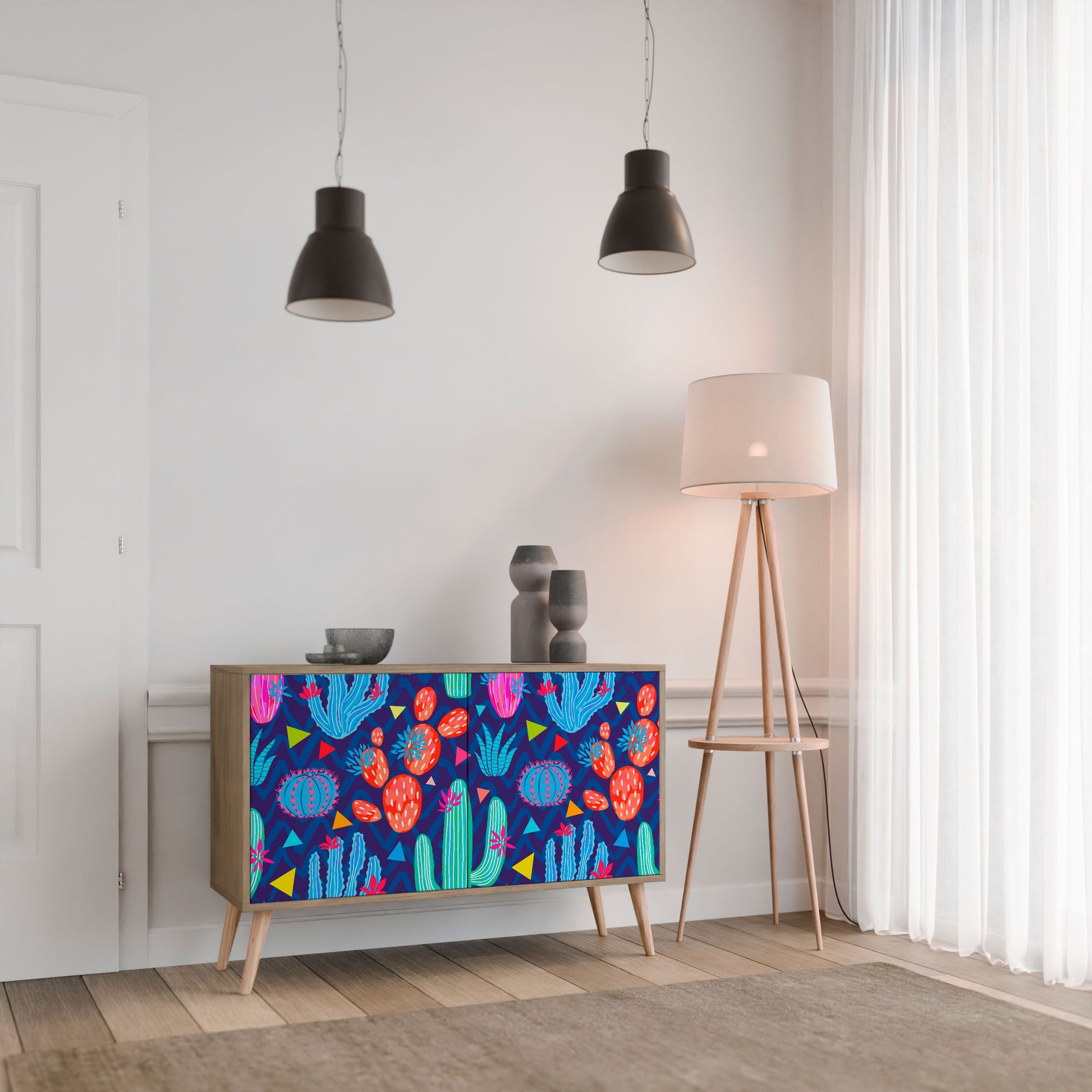 CACTUS VIBES 2-Door Sideboard in Oak Effect