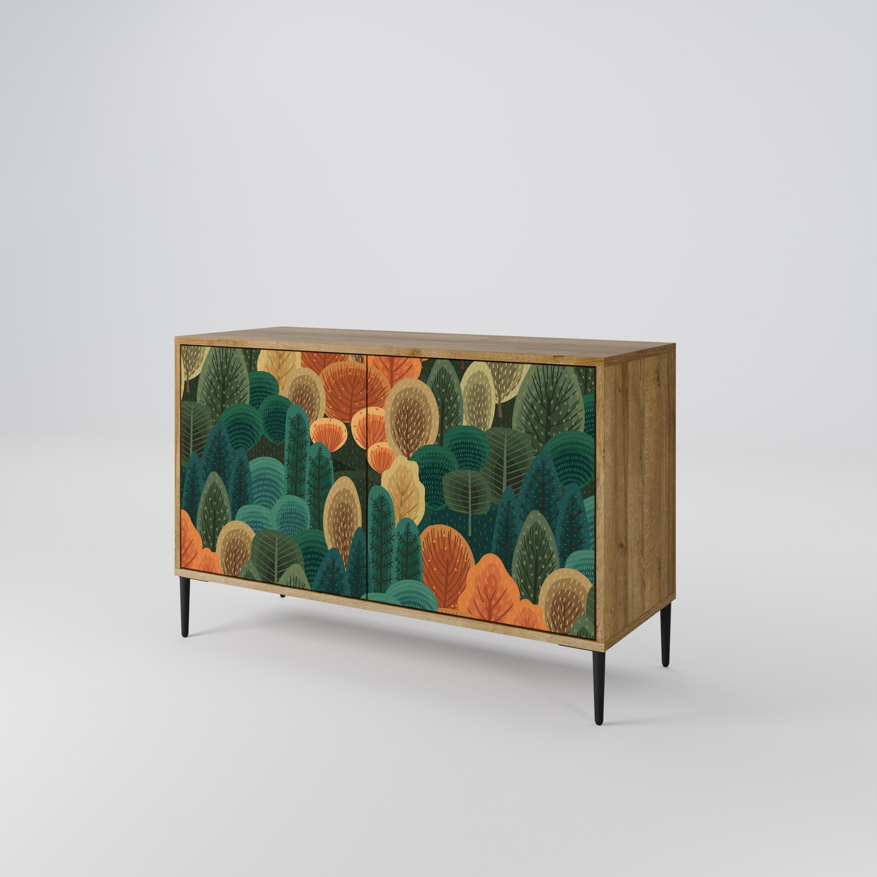 AUTUMN KALEIDOSCOPE 2-Door Sideboard in Oak Effect