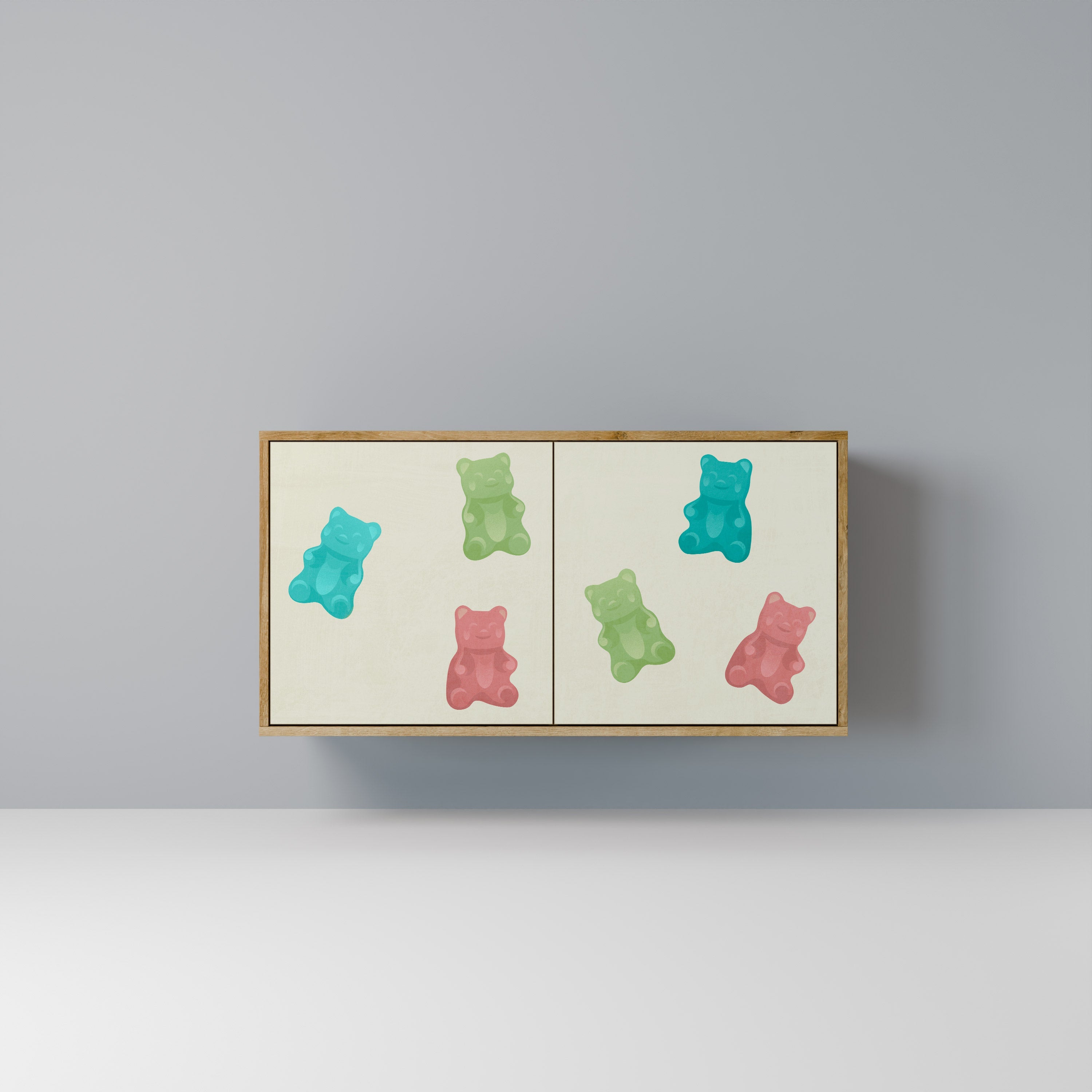 GUMMY BEARS 2-Door Sideboard in Oak Effect