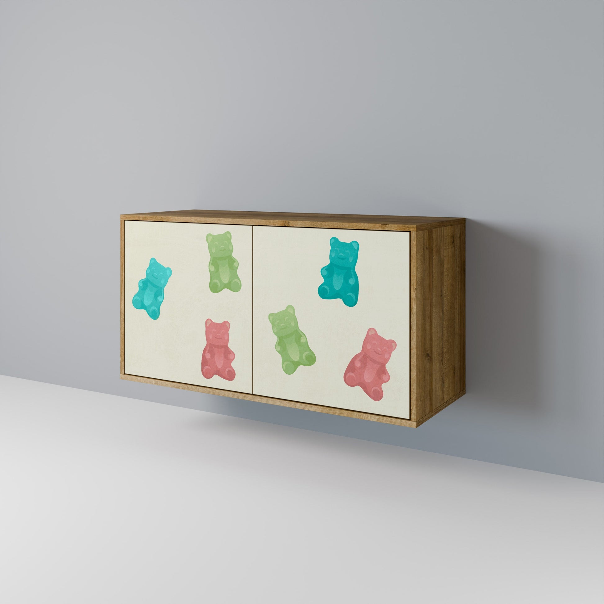 GUMMY BEARS 2-Door Sideboard in Oak Effect