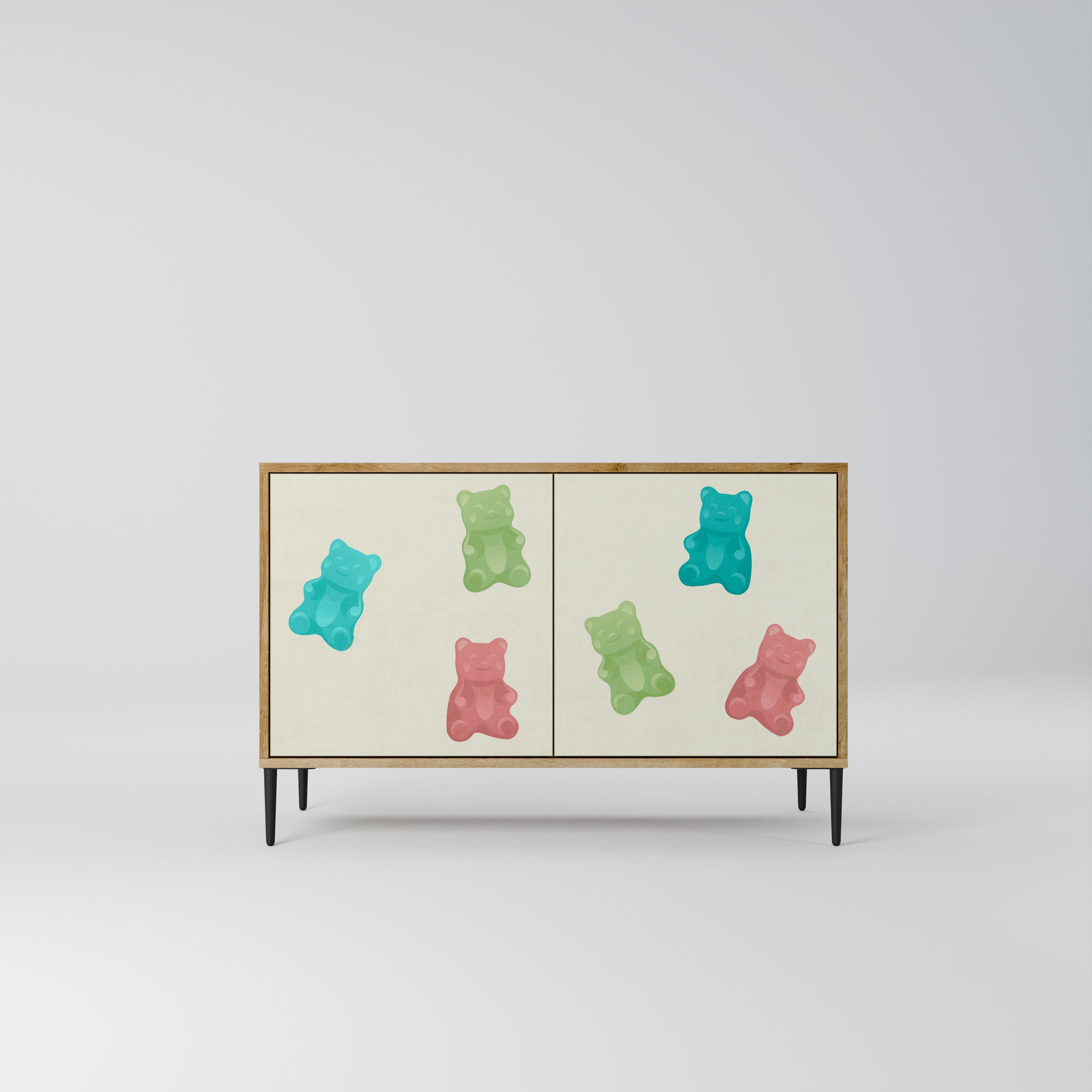 GUMMY BEARS 2-Door Sideboard in Oak Effect