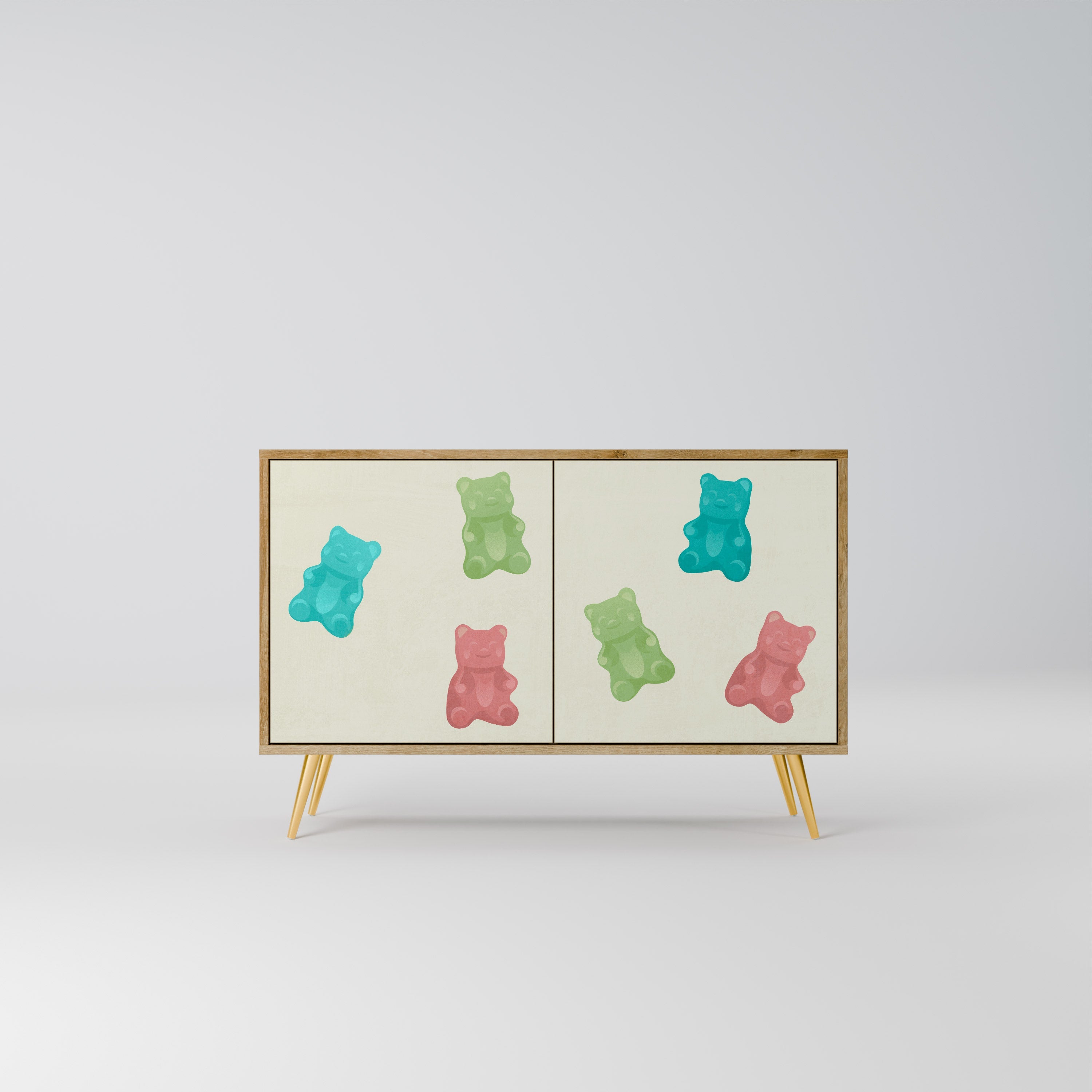 GUMMY BEARS 2-Door Sideboard in Oak Effect