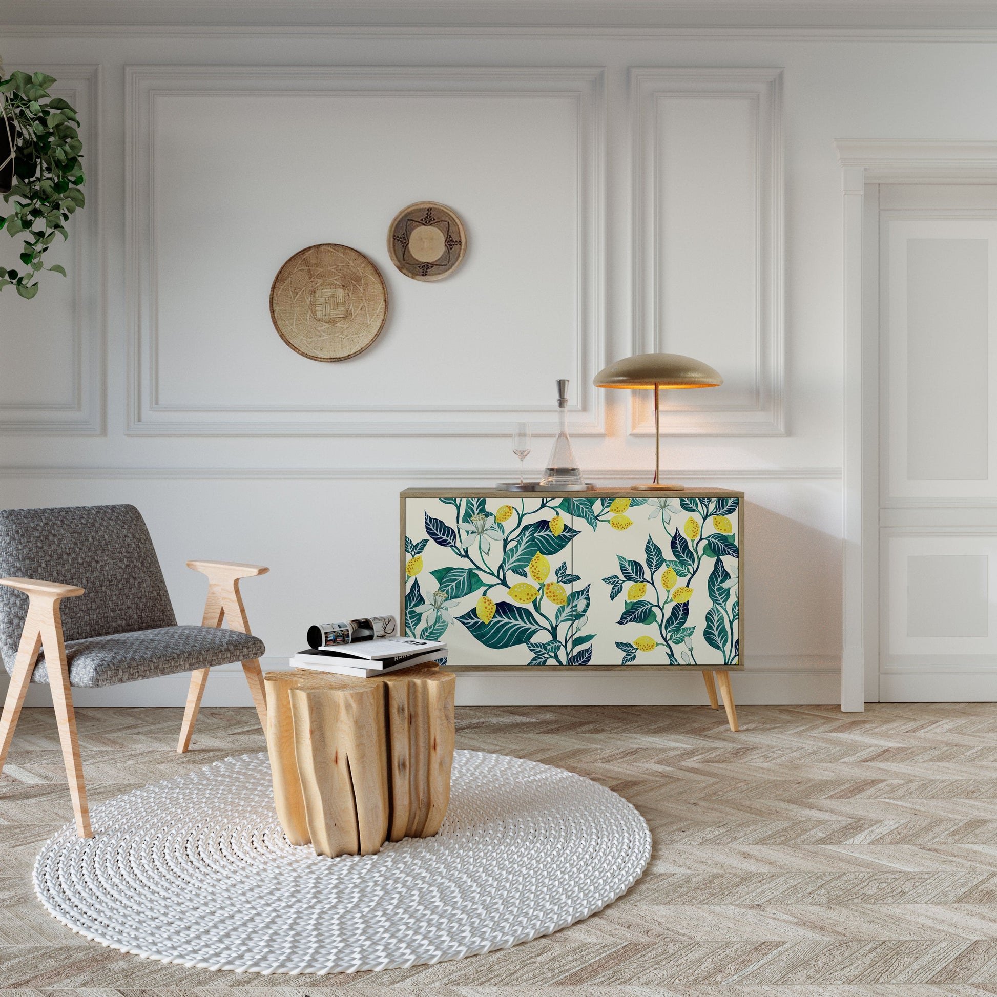 LEMON TREE 2-Door Sideboard in Oak Effect