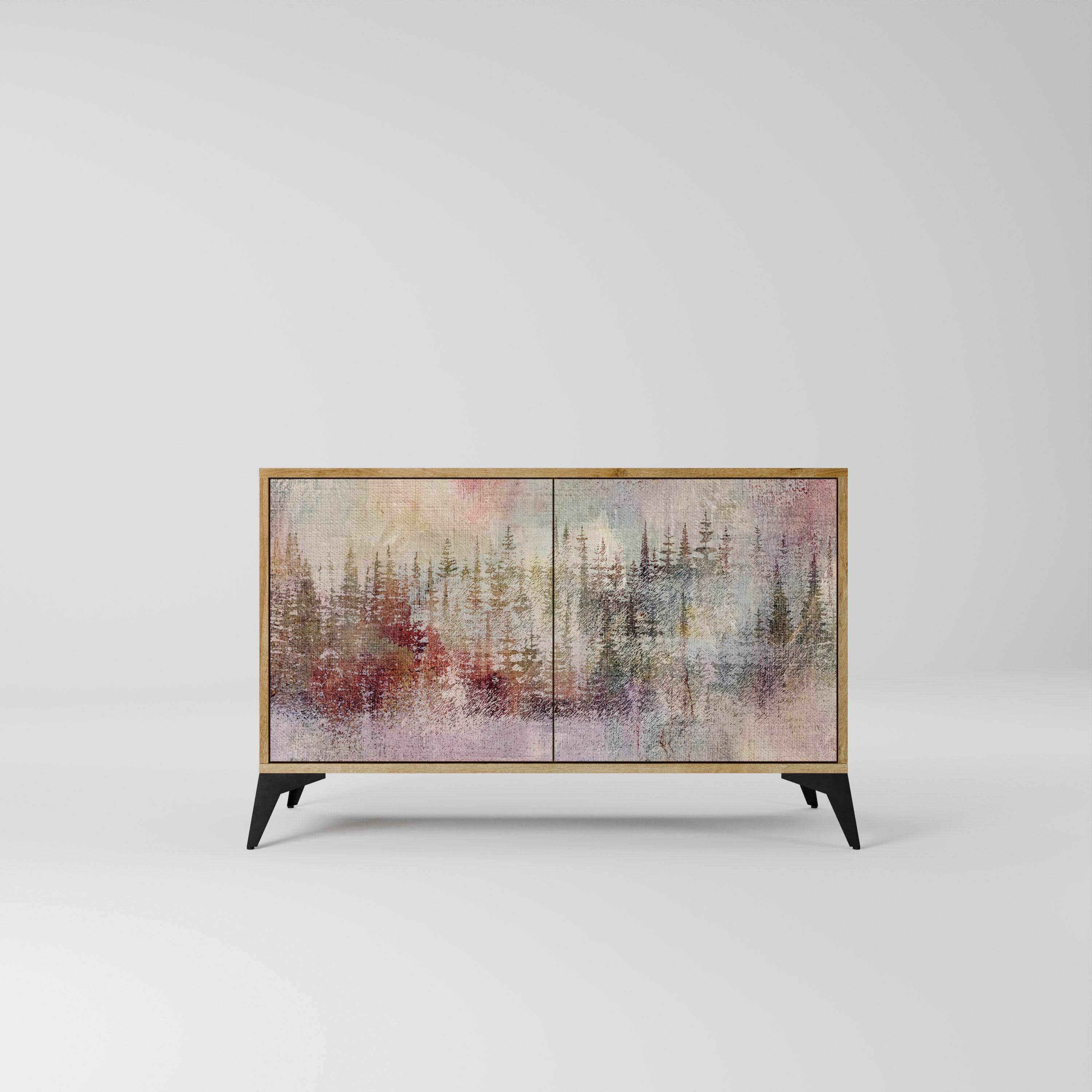 VEILED SUMMIT 2-Door Sideboard in Oak Effect