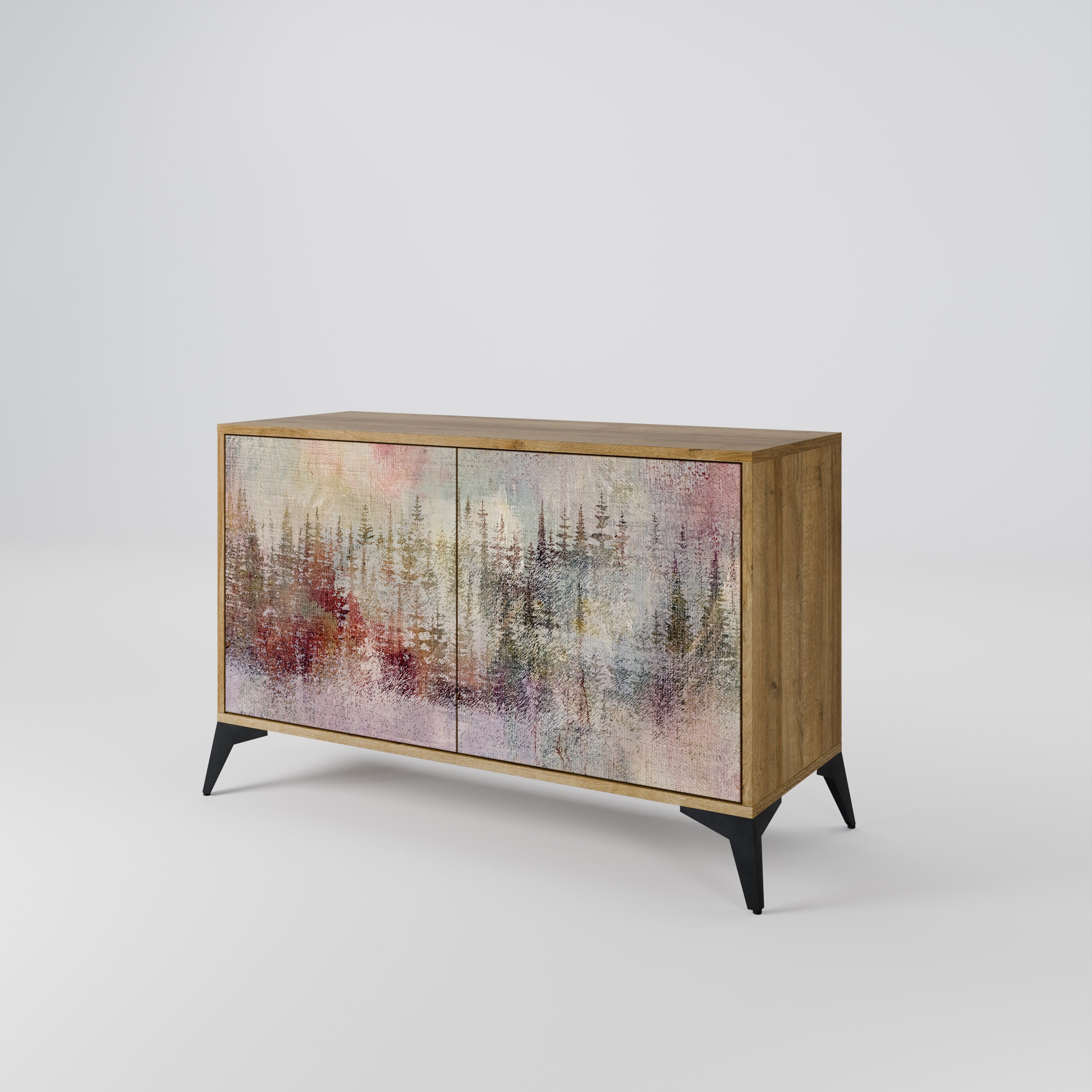VEILED SUMMIT 2-Door Sideboard in Oak Effect