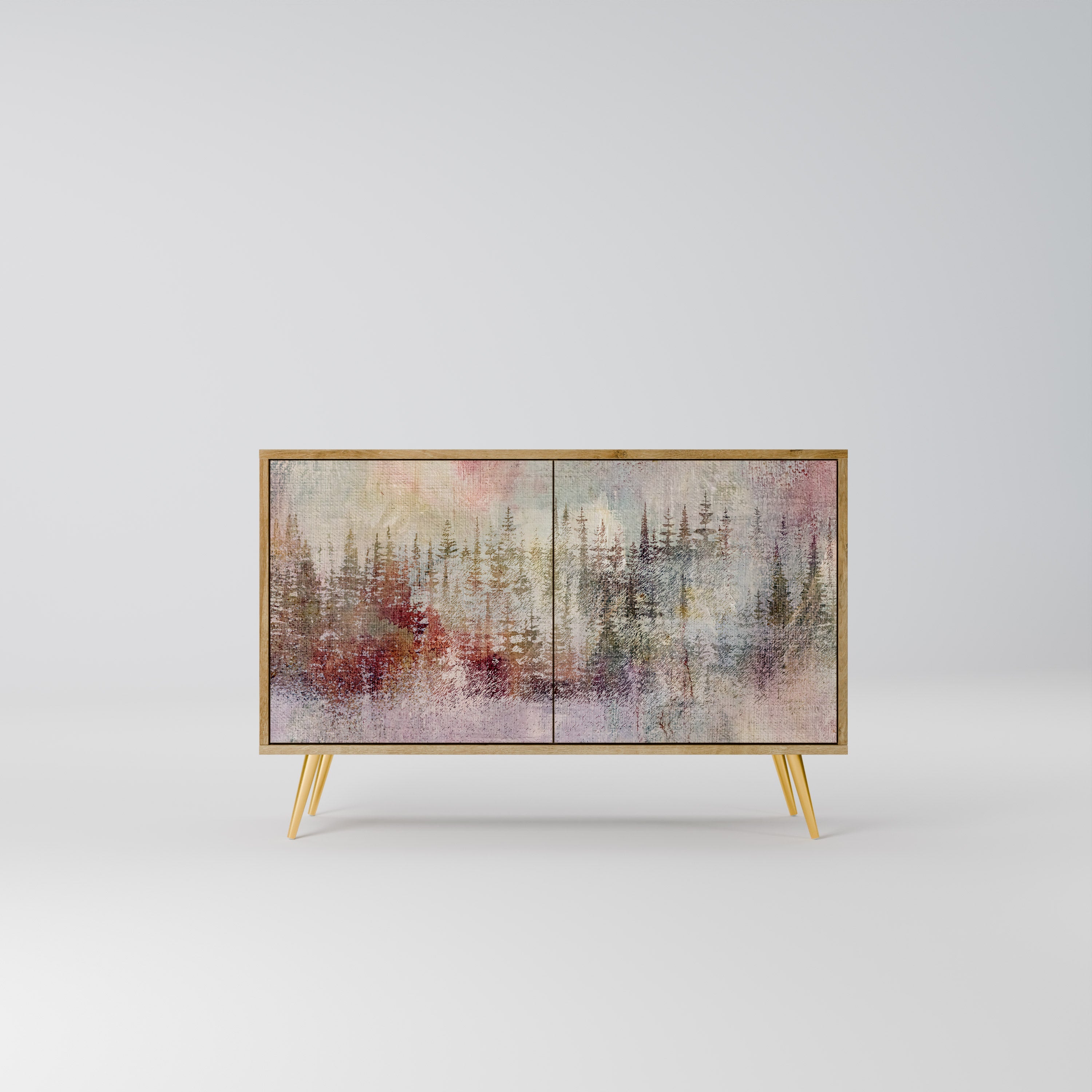 VEILED SUMMIT 2-Door Sideboard in Oak Effect