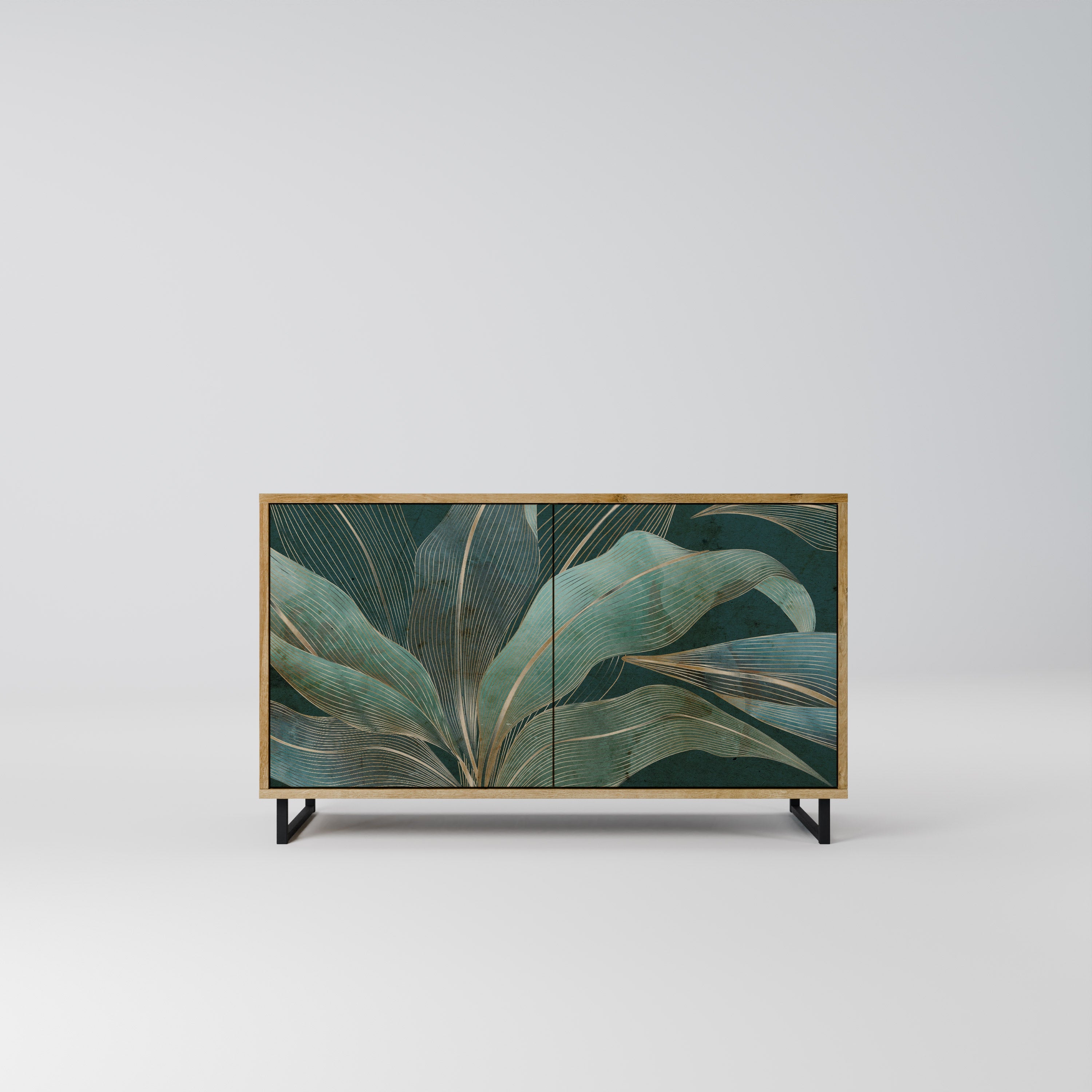 ROYAL GREEN 2-Door Sideboard in Oak Effect