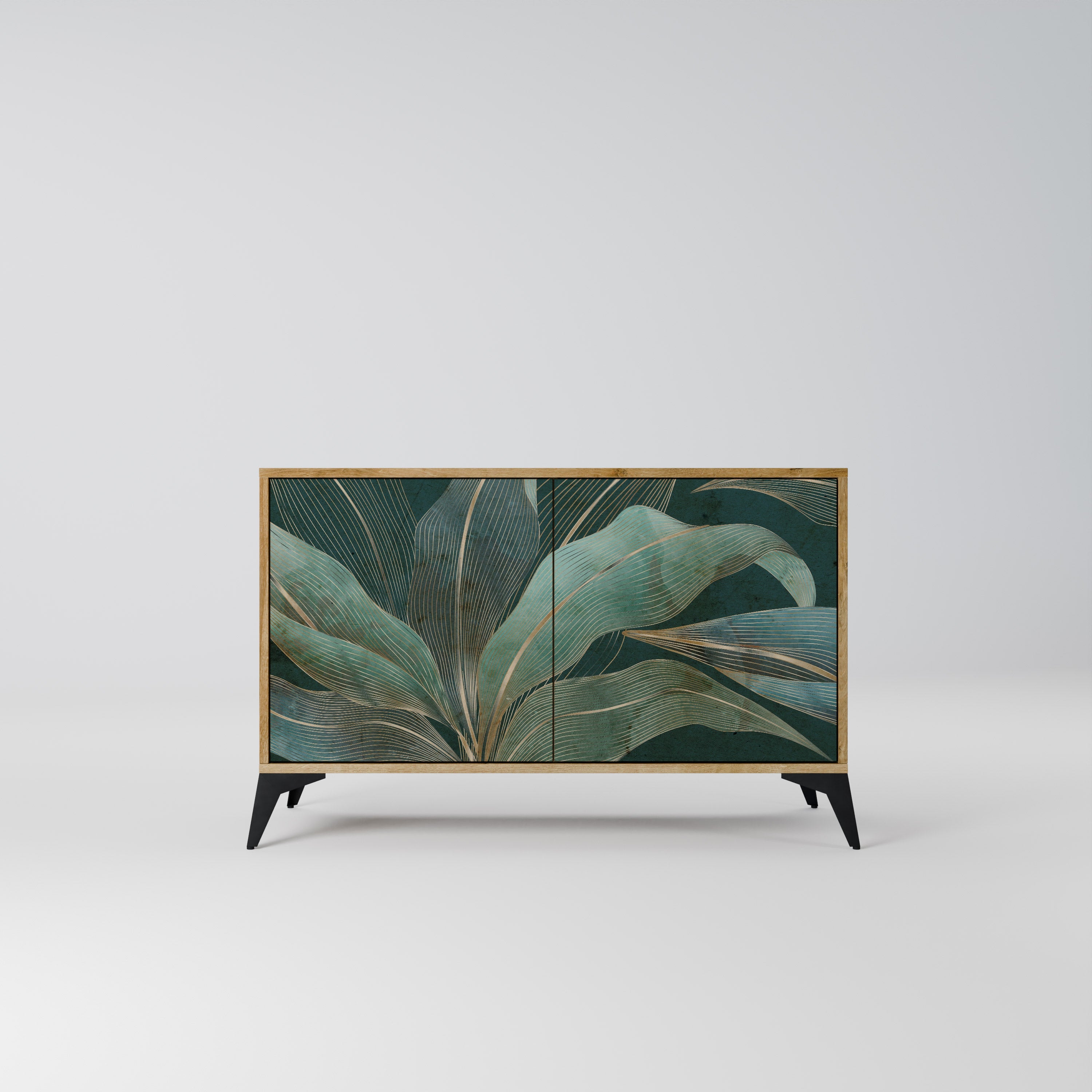 ROYAL GREEN 2-Door Sideboard in Oak Effect