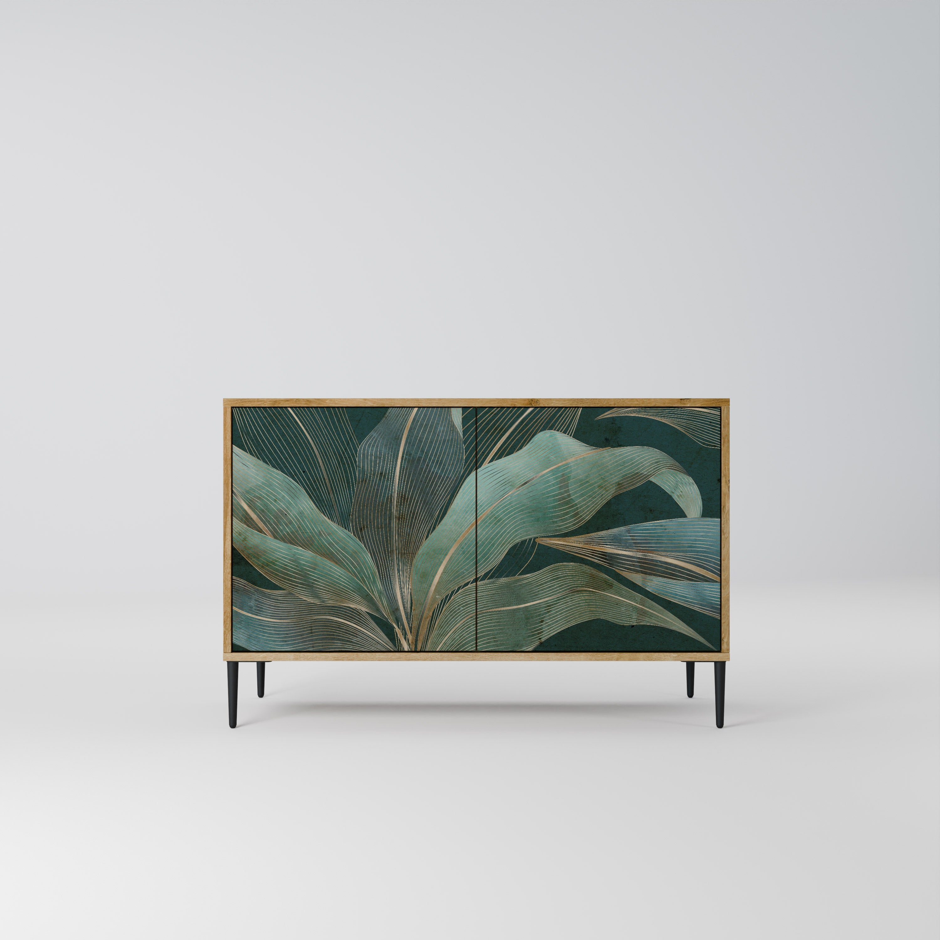 ROYAL GREEN 2-Door Sideboard in Oak Effect