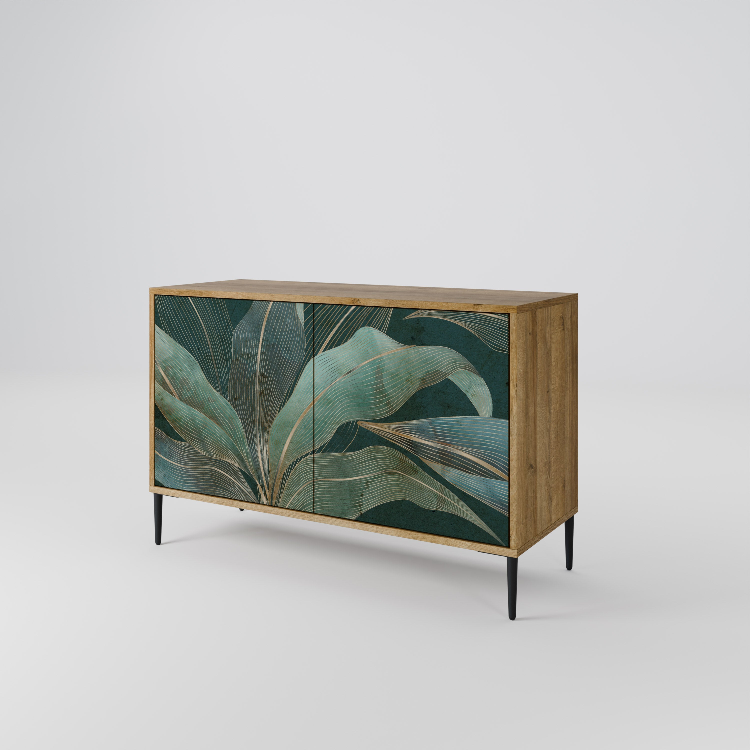 ROYAL GREEN 2-Door Sideboard in Oak Effect