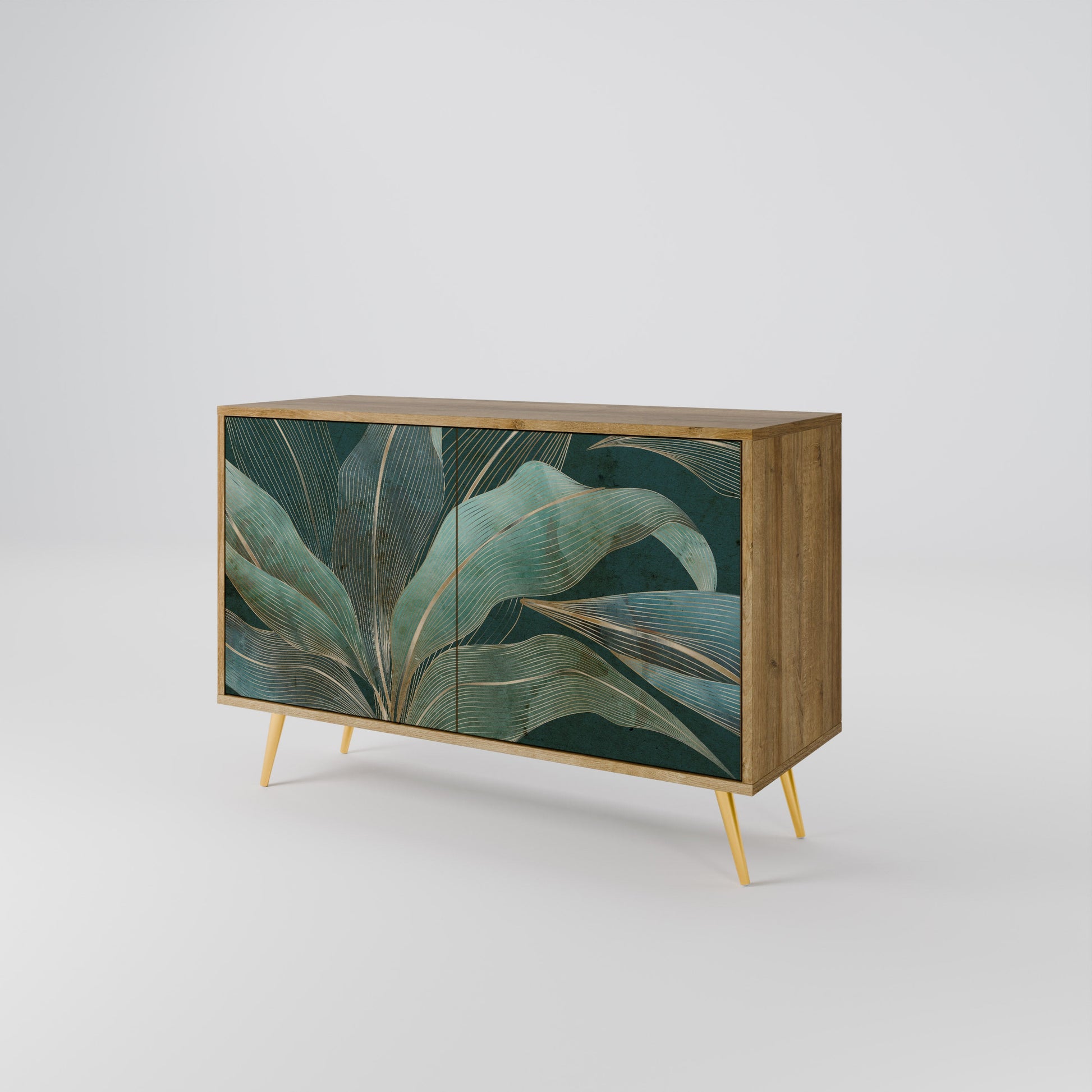 ROYAL GREEN 2-Door Sideboard in Oak Effect