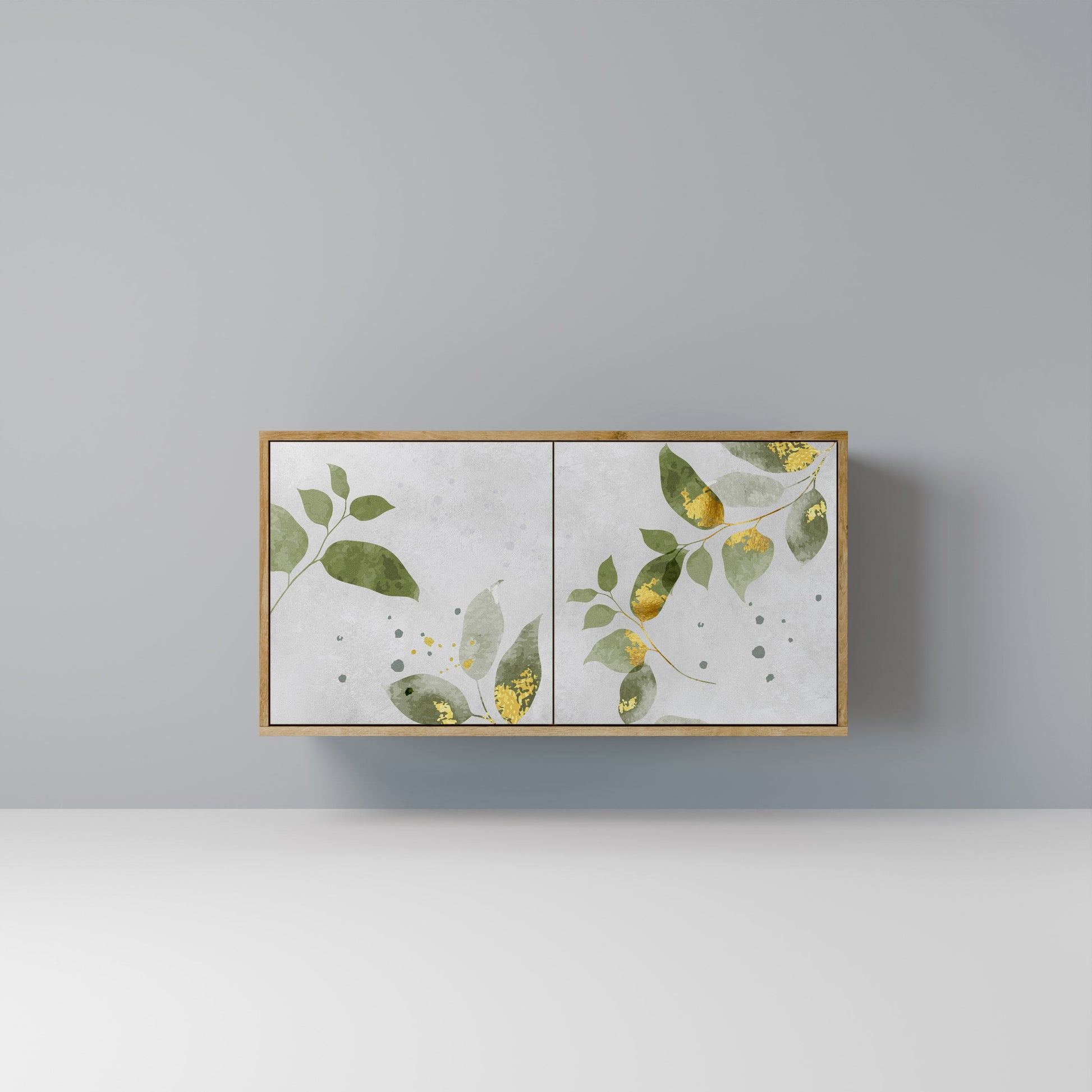 ELEGANT BOTANICS 2-Door Sideboard in Oak Effect
