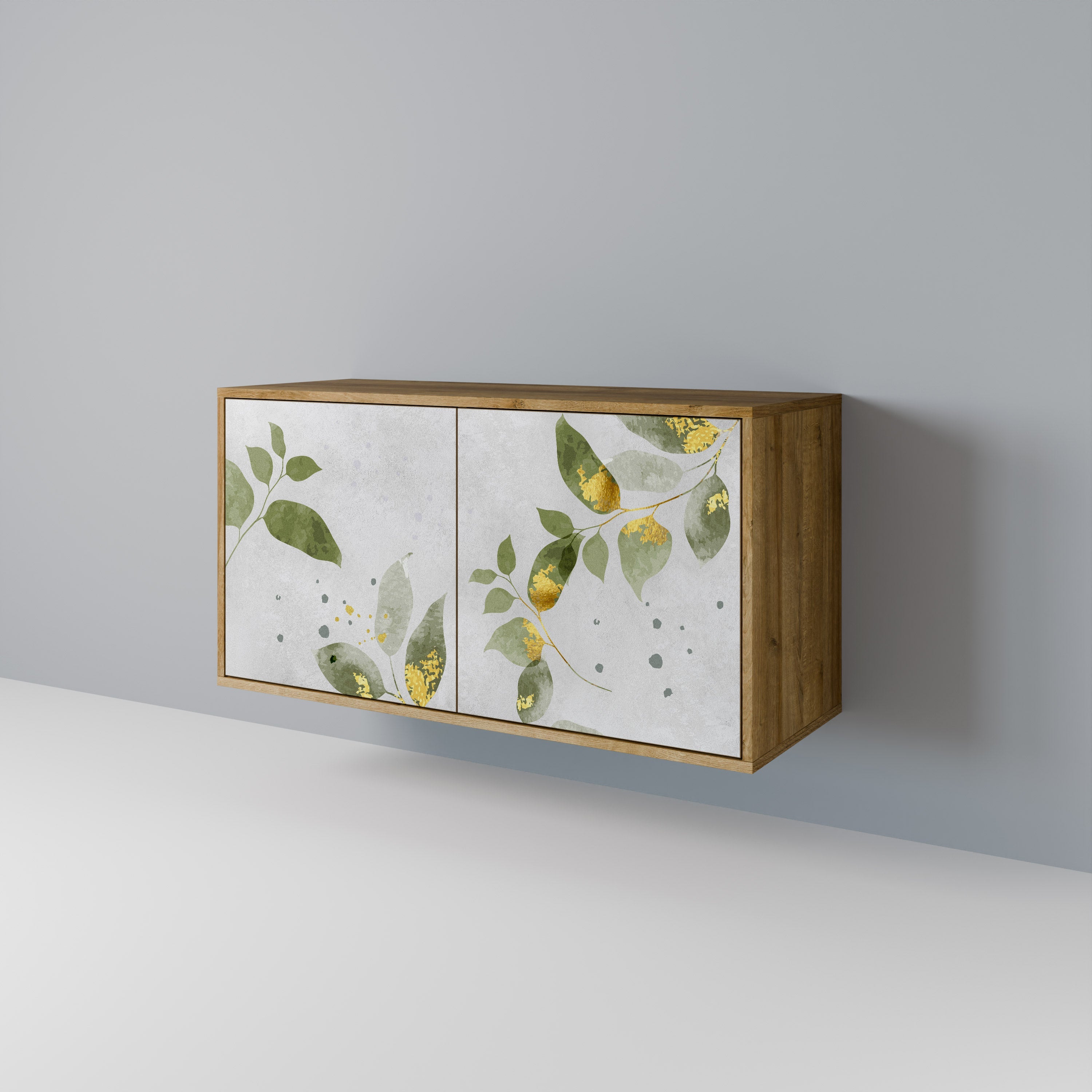 ELEGANT BOTANICS 2-Door Sideboard in Oak Effect