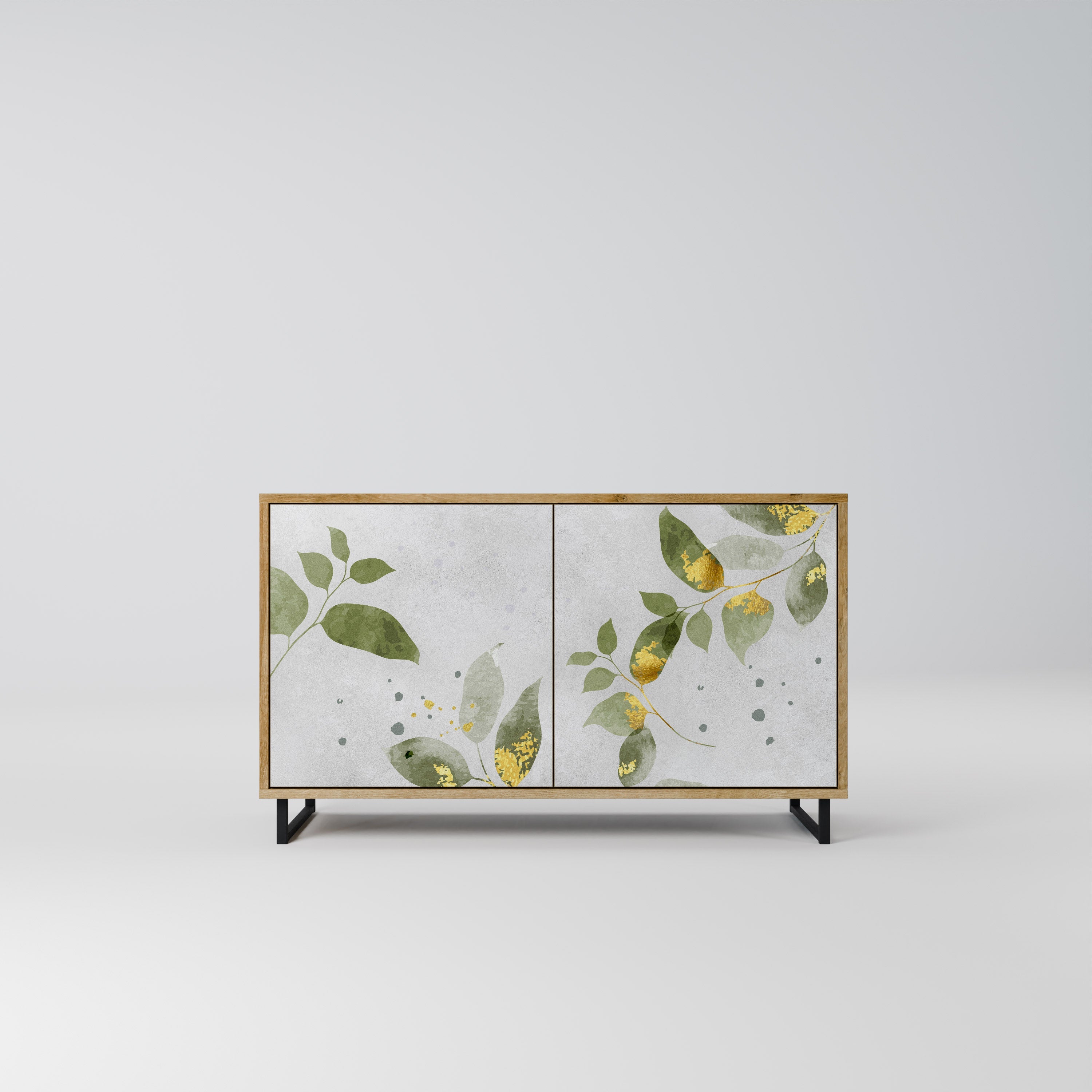 ELEGANT BOTANICS 2-Door Sideboard in Oak Effect