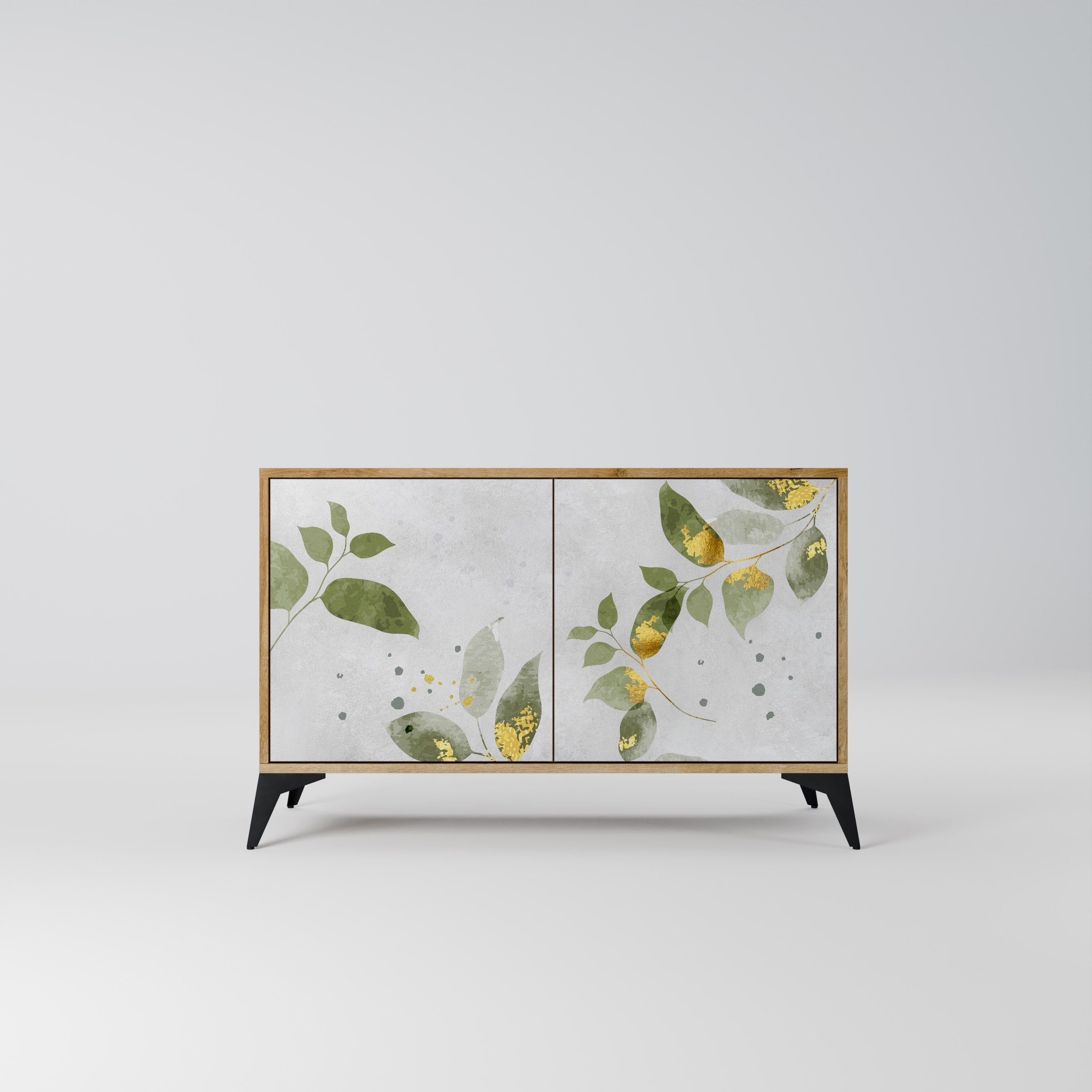 ELEGANT BOTANICS 2-Door Sideboard in Oak Effect