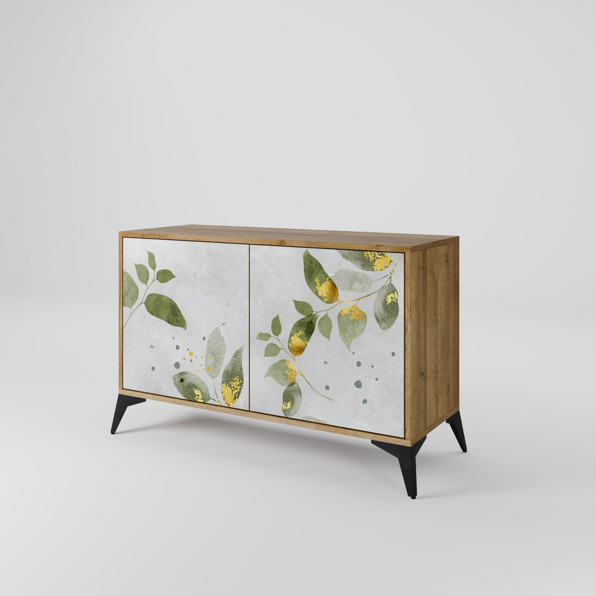 ELEGANT BOTANICS 2-Door Sideboard in Oak Effect