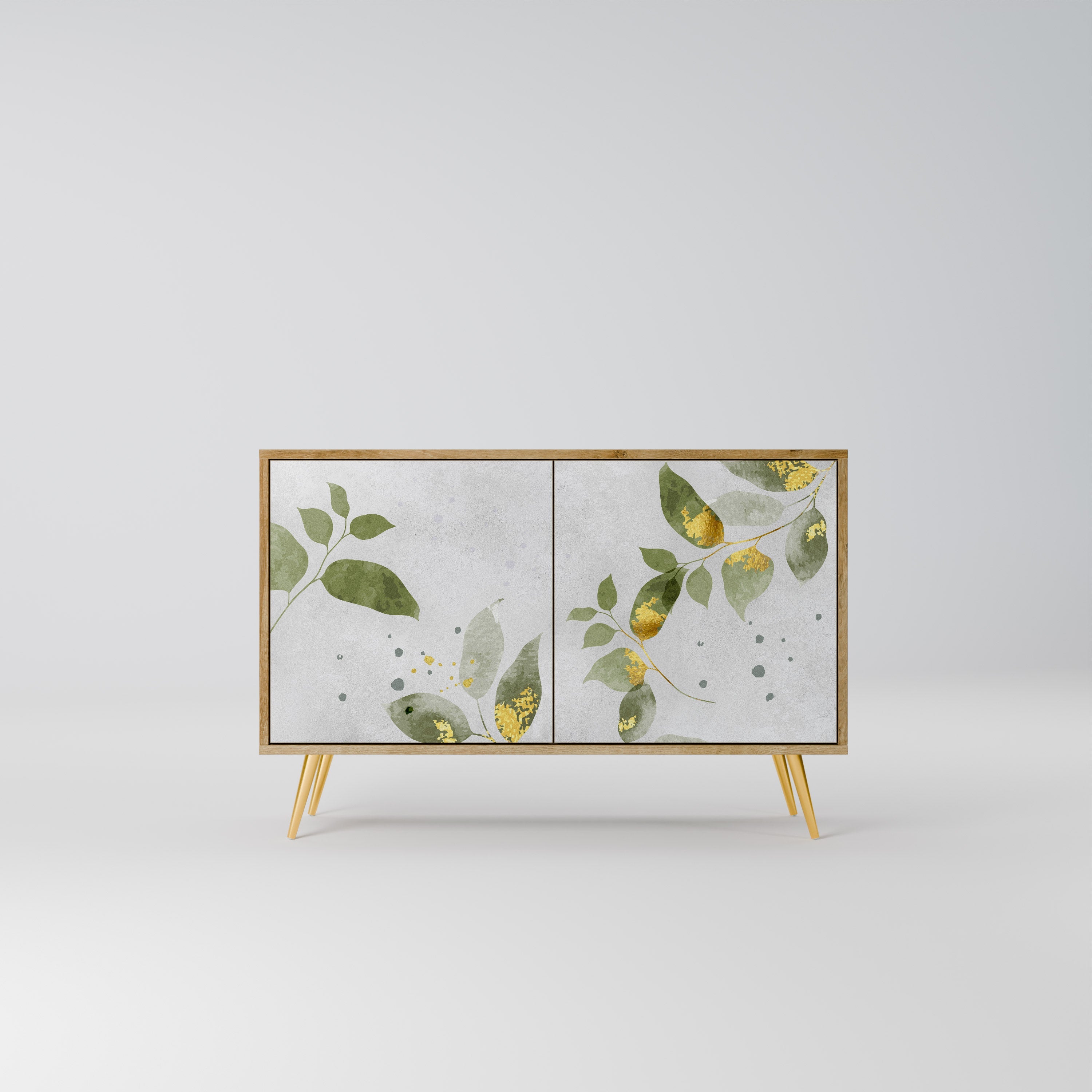 ELEGANT BOTANICS 2-Door Sideboard in Oak Effect