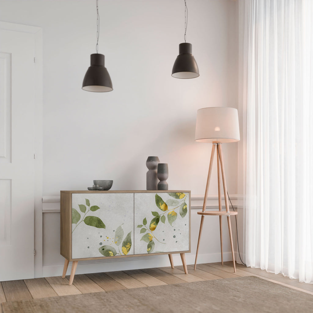 ELEGANT BOTANICS 2-Door Sideboard in Oak Effect