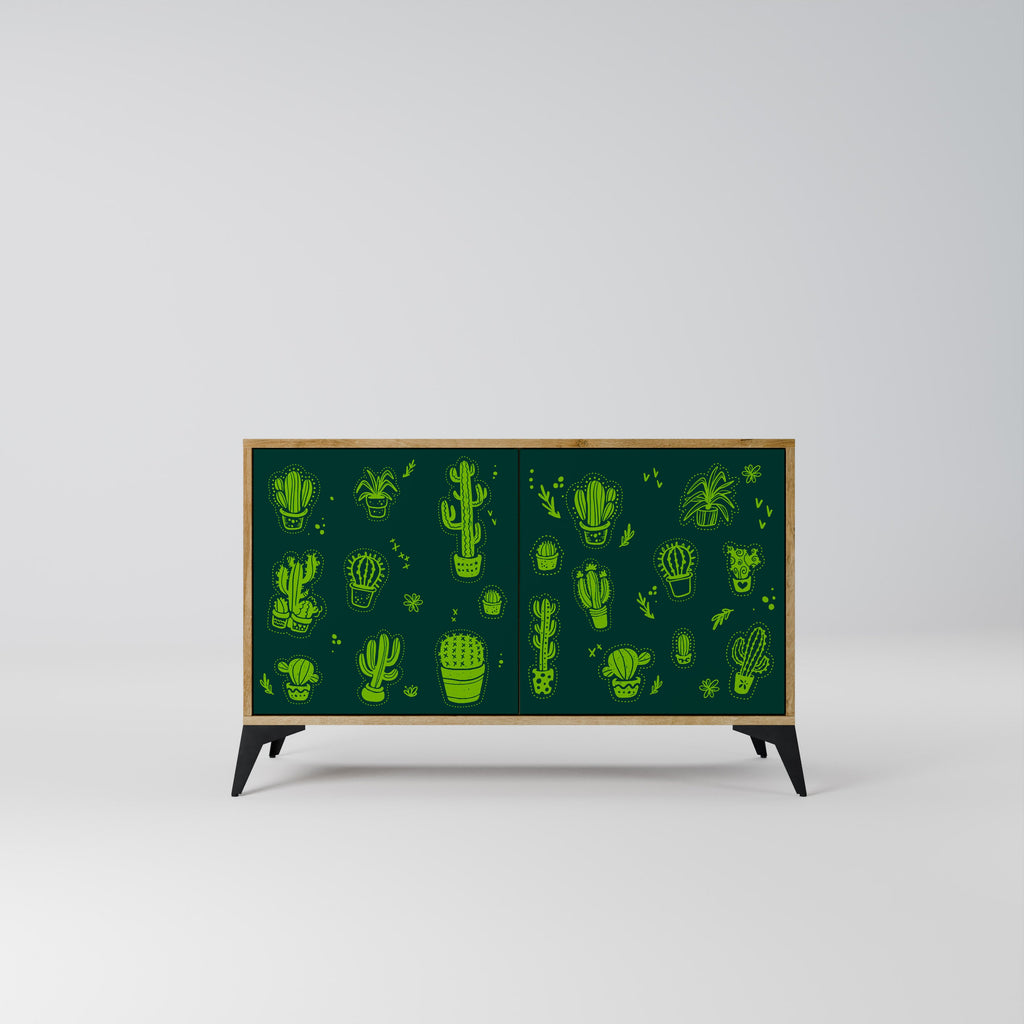 DESERT GREEN 2-Door Sideboard in Oak Effect