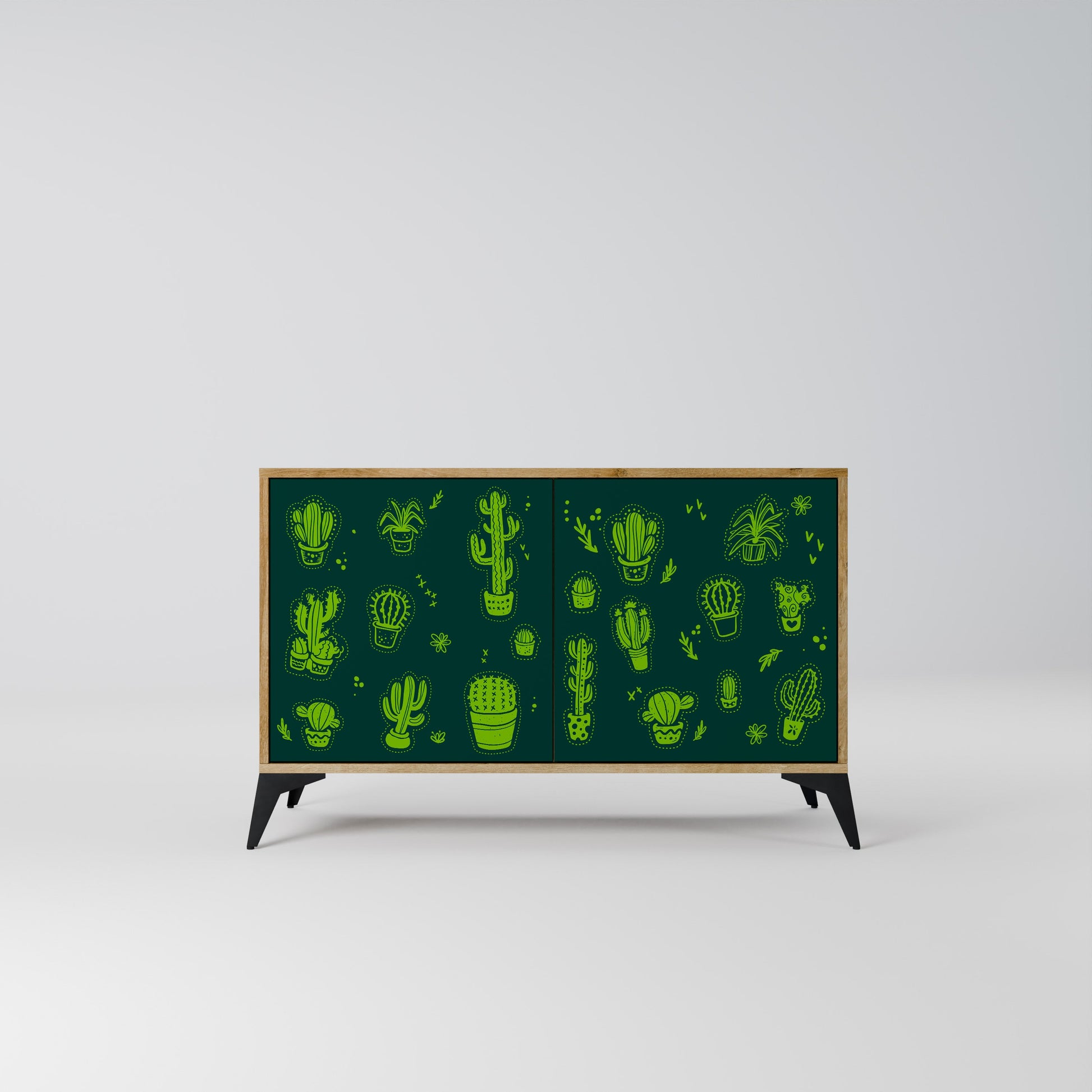 DESERT GREEN 2-Door Sideboard in Oak Effect