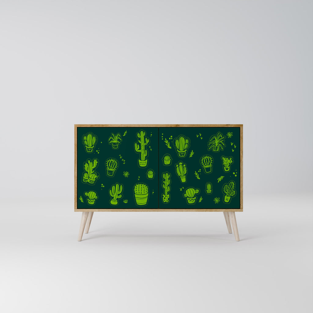 DESERT GREEN 2-Door Sideboard in Oak Effect
