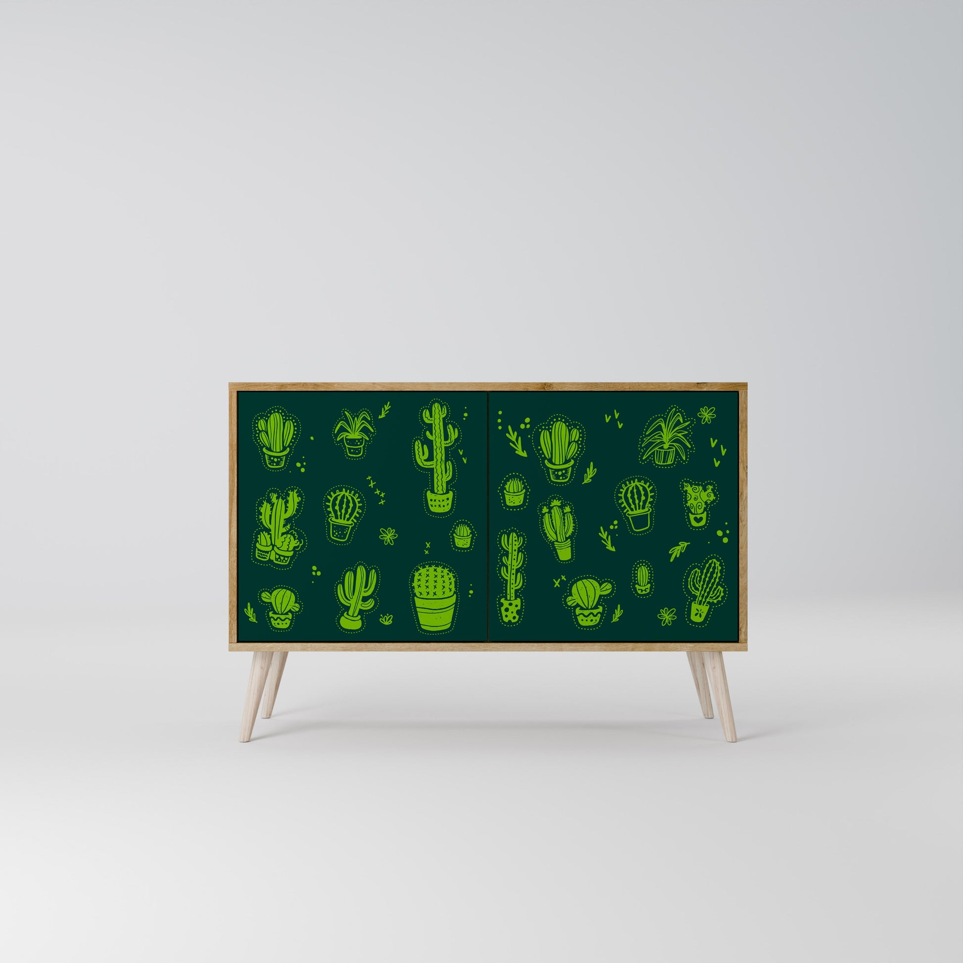 DESERT GREEN 2-Door Sideboard in Oak Effect