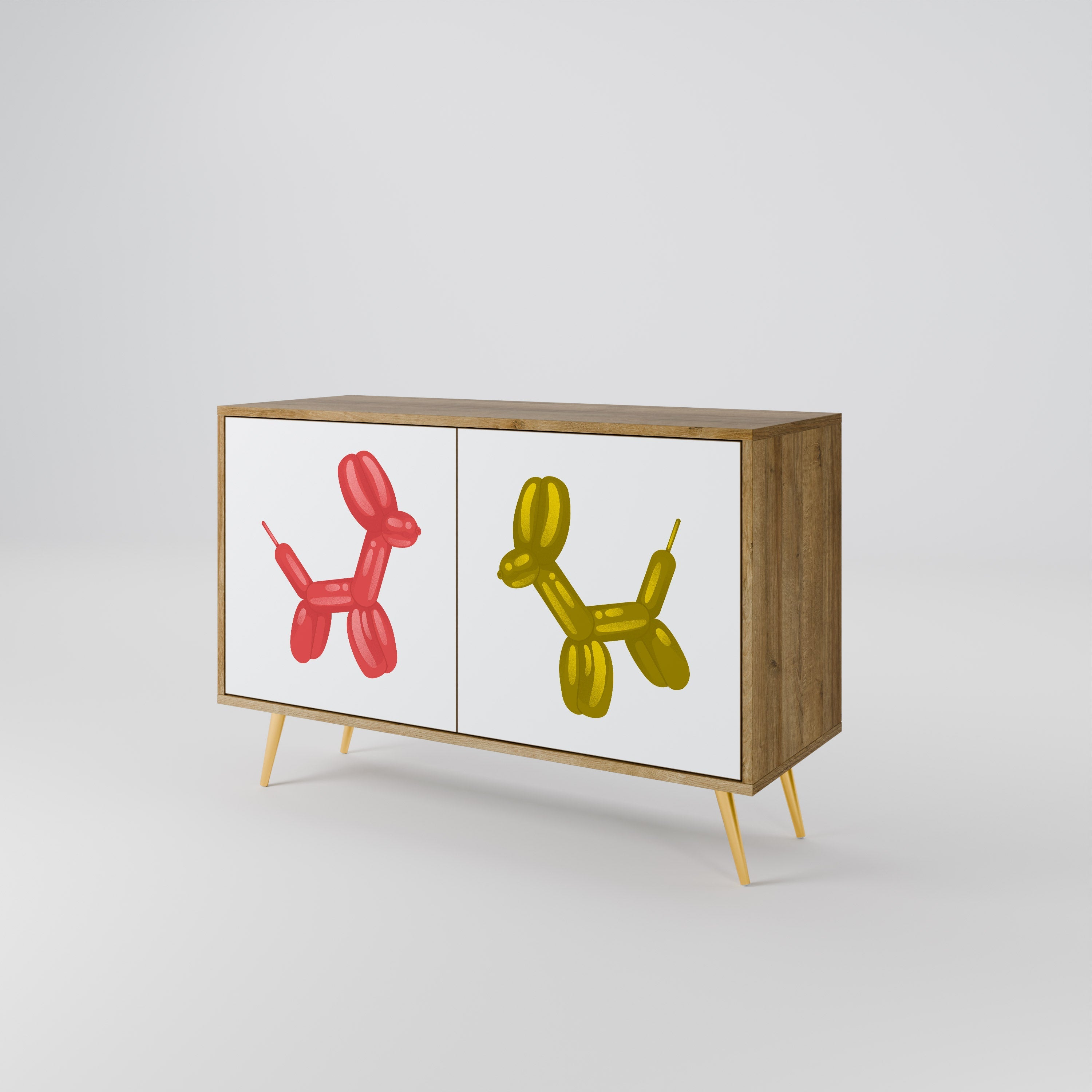 CHILDHOOD MEMORY 2-Door Sideboard in Oak Effect