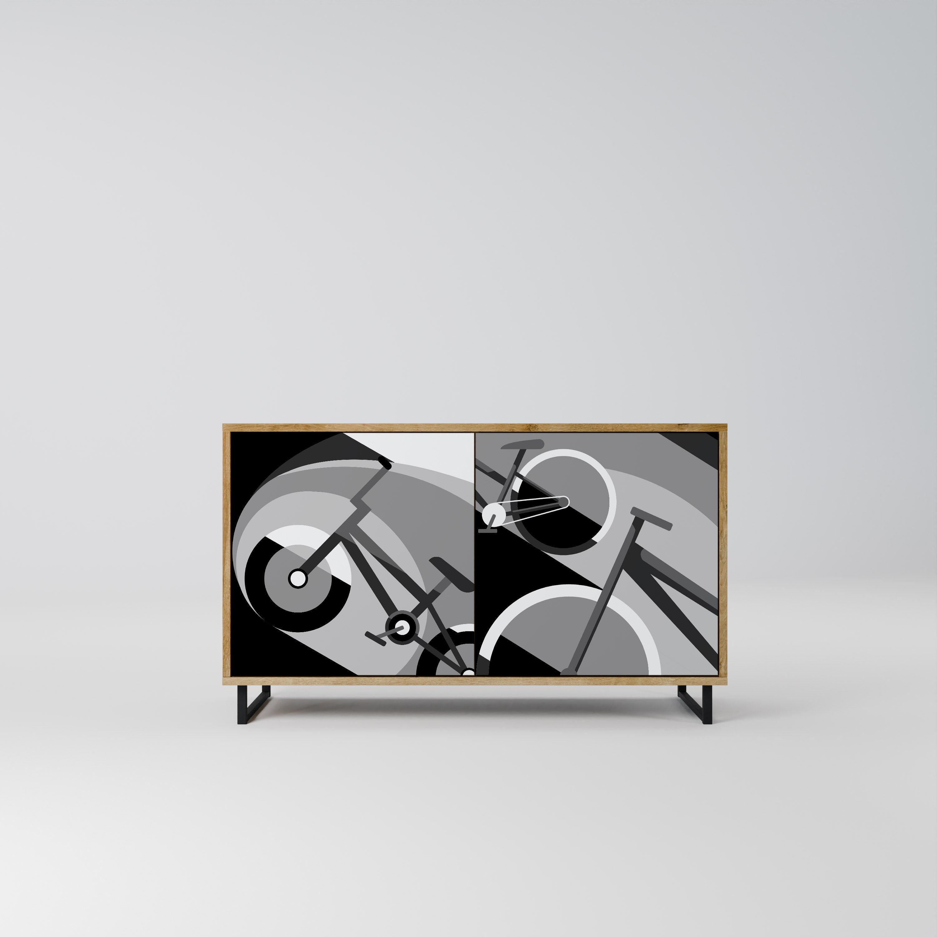 BIKE ENERGY 2-Door Sideboard in Oak Effect