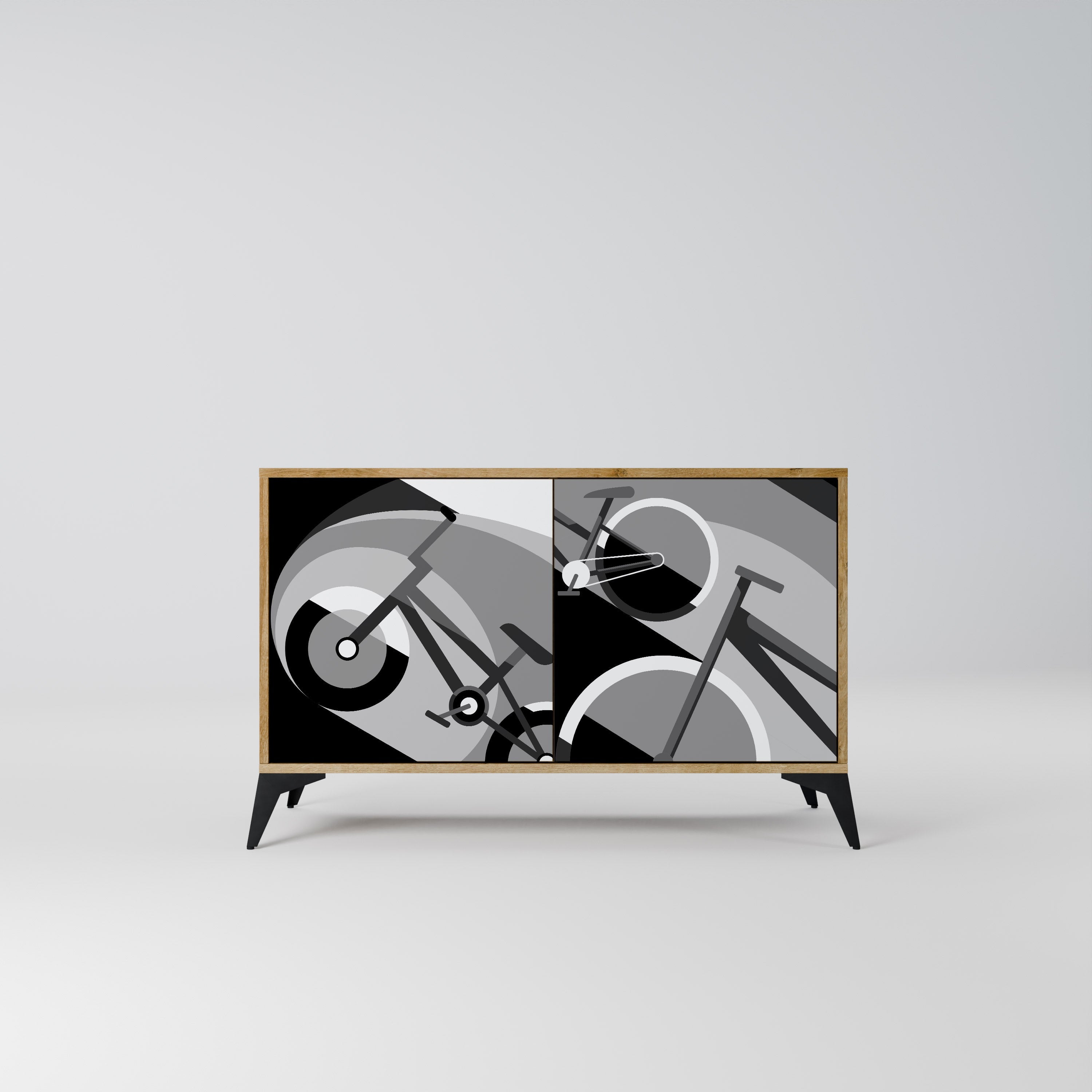 BIKE ENERGY 2-Door Sideboard in Oak Effect