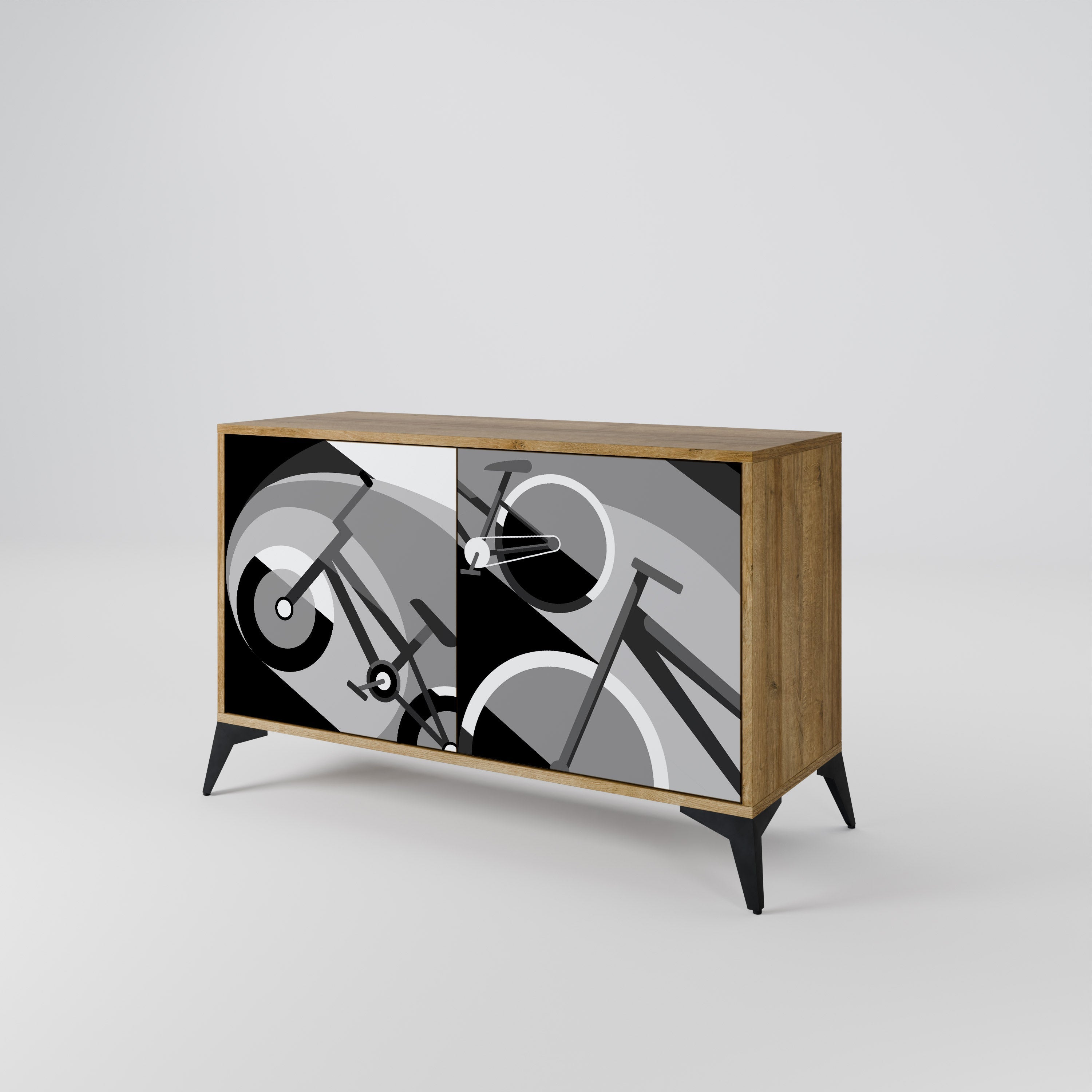 BIKE ENERGY 2-Door Sideboard in Oak Effect