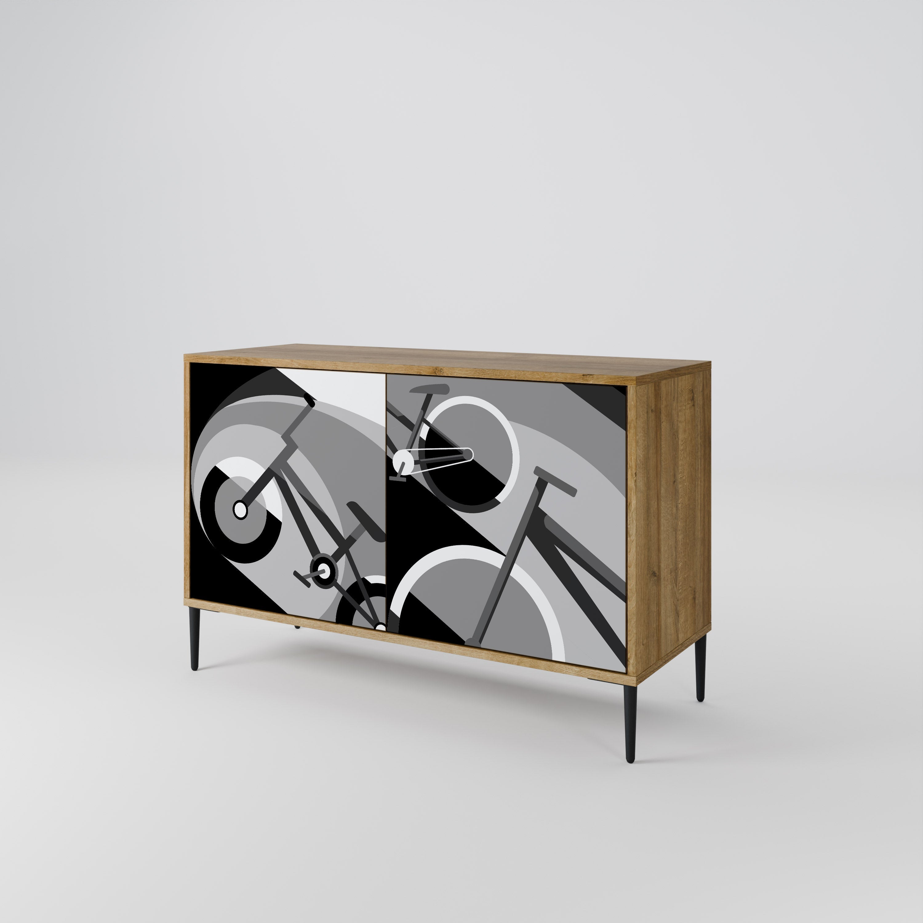 BIKE ENERGY 2-Door Sideboard in Oak Effect