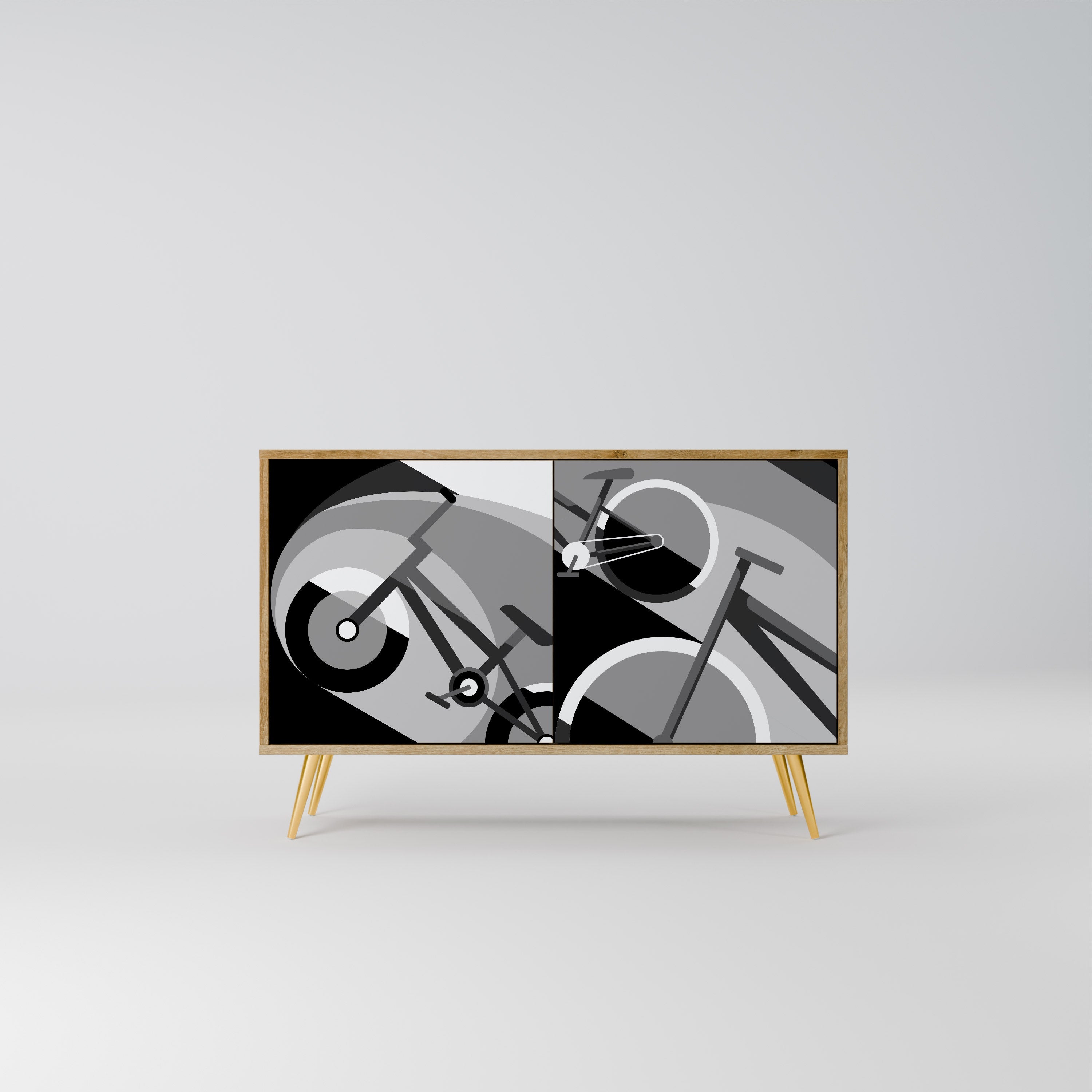 BIKE ENERGY 2-Door Sideboard in Oak Effect