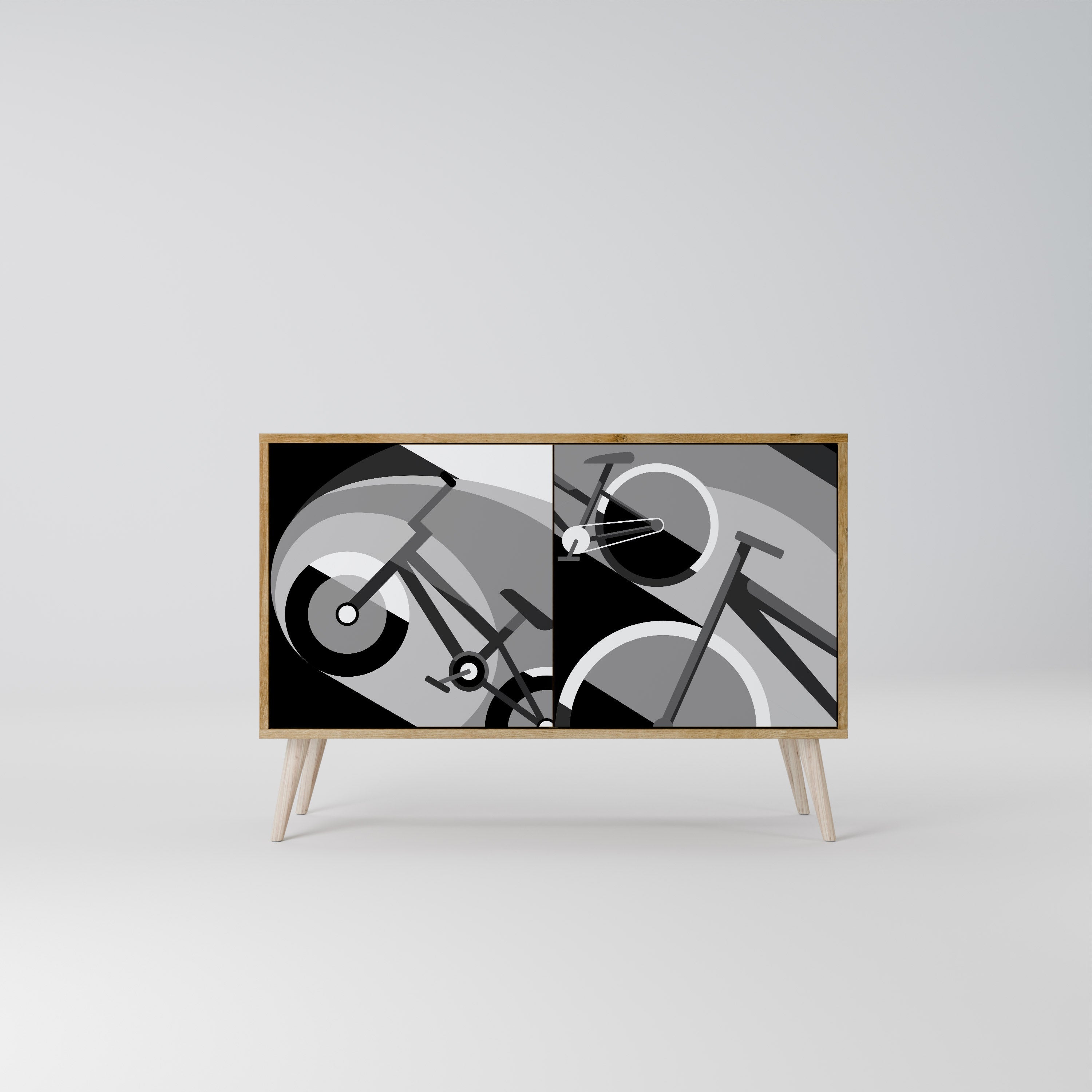 BIKE ENERGY 2-Door Sideboard in Oak Effect