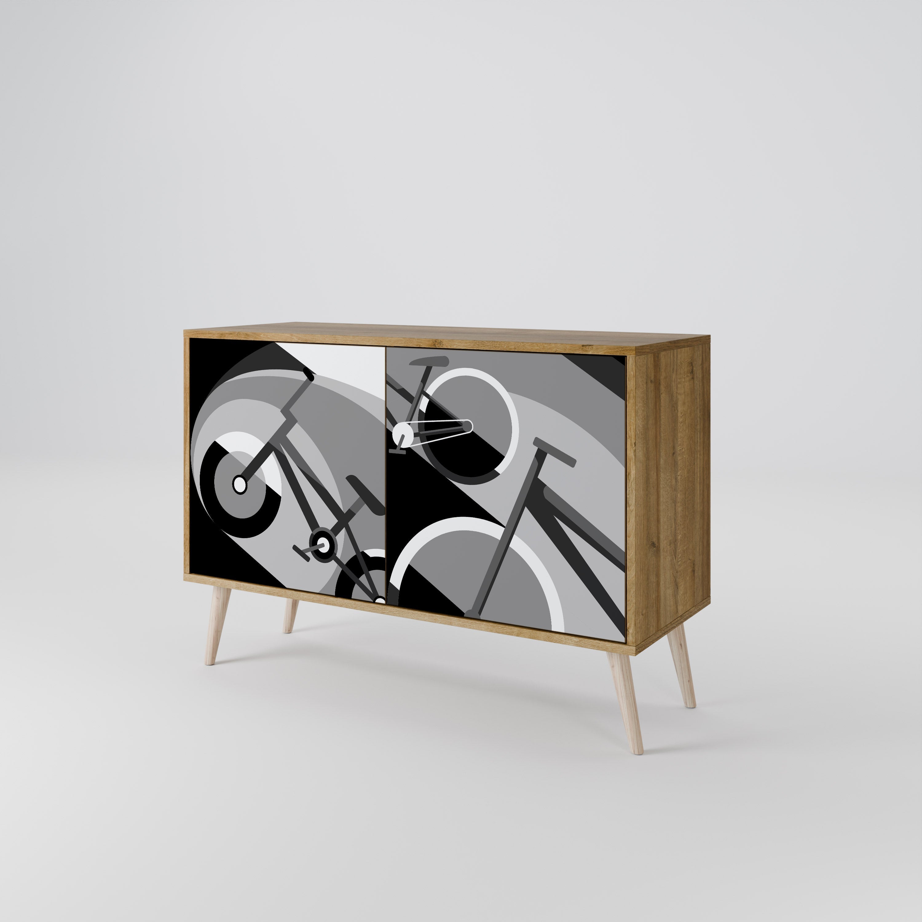BIKE ENERGY 2-Door Sideboard in Oak Effect