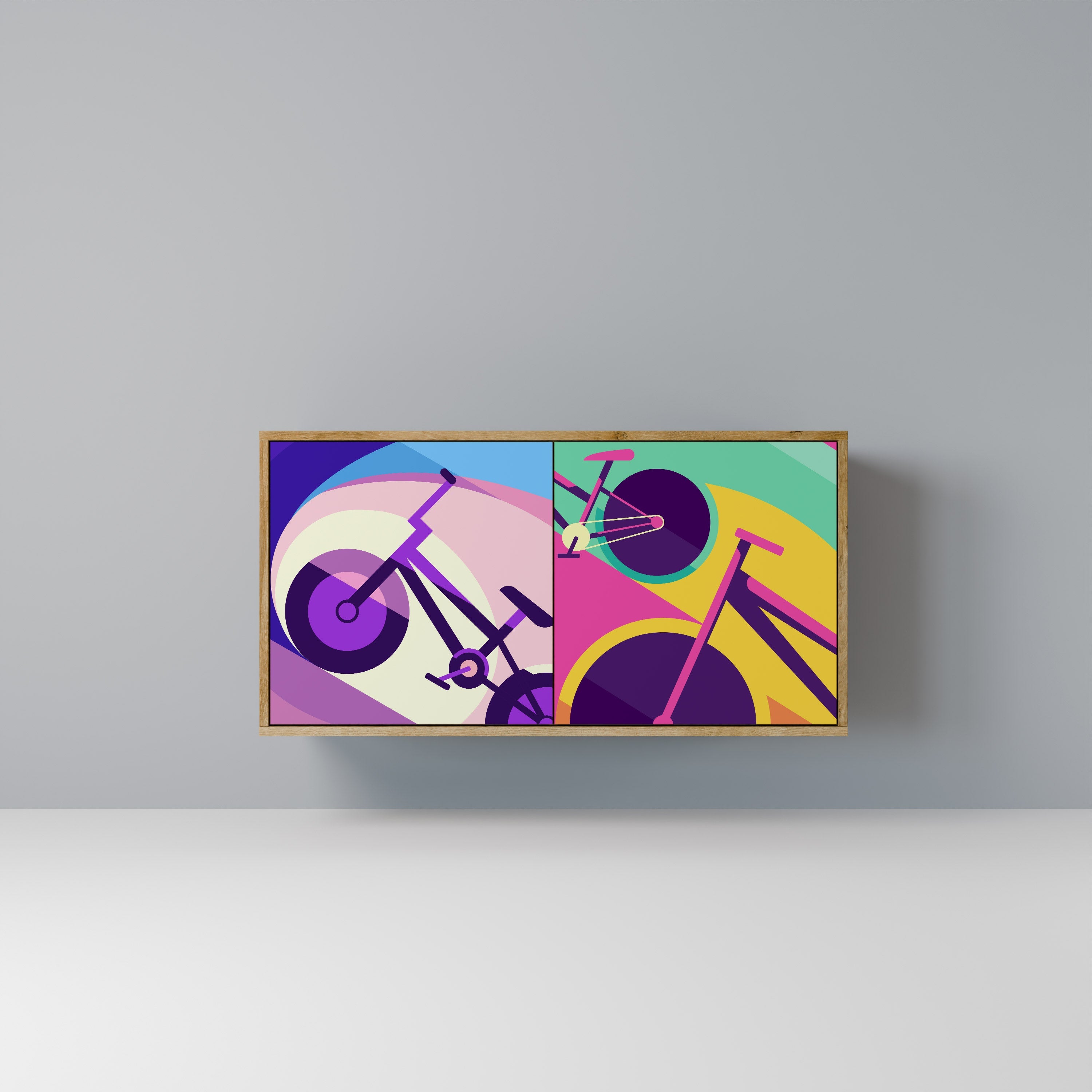 BIKE DREAMS 2-Door Sideboard in Oak Effect