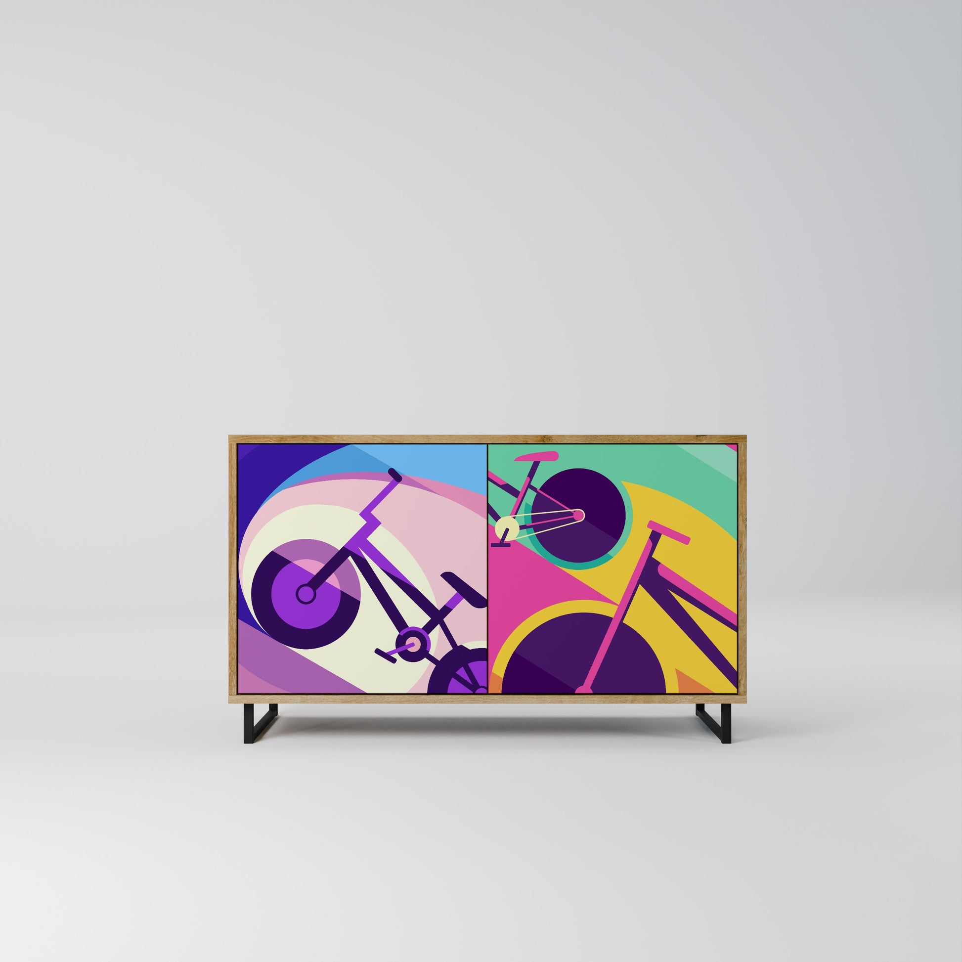 BIKE DREAMS 2-Door Sideboard in Oak Effect