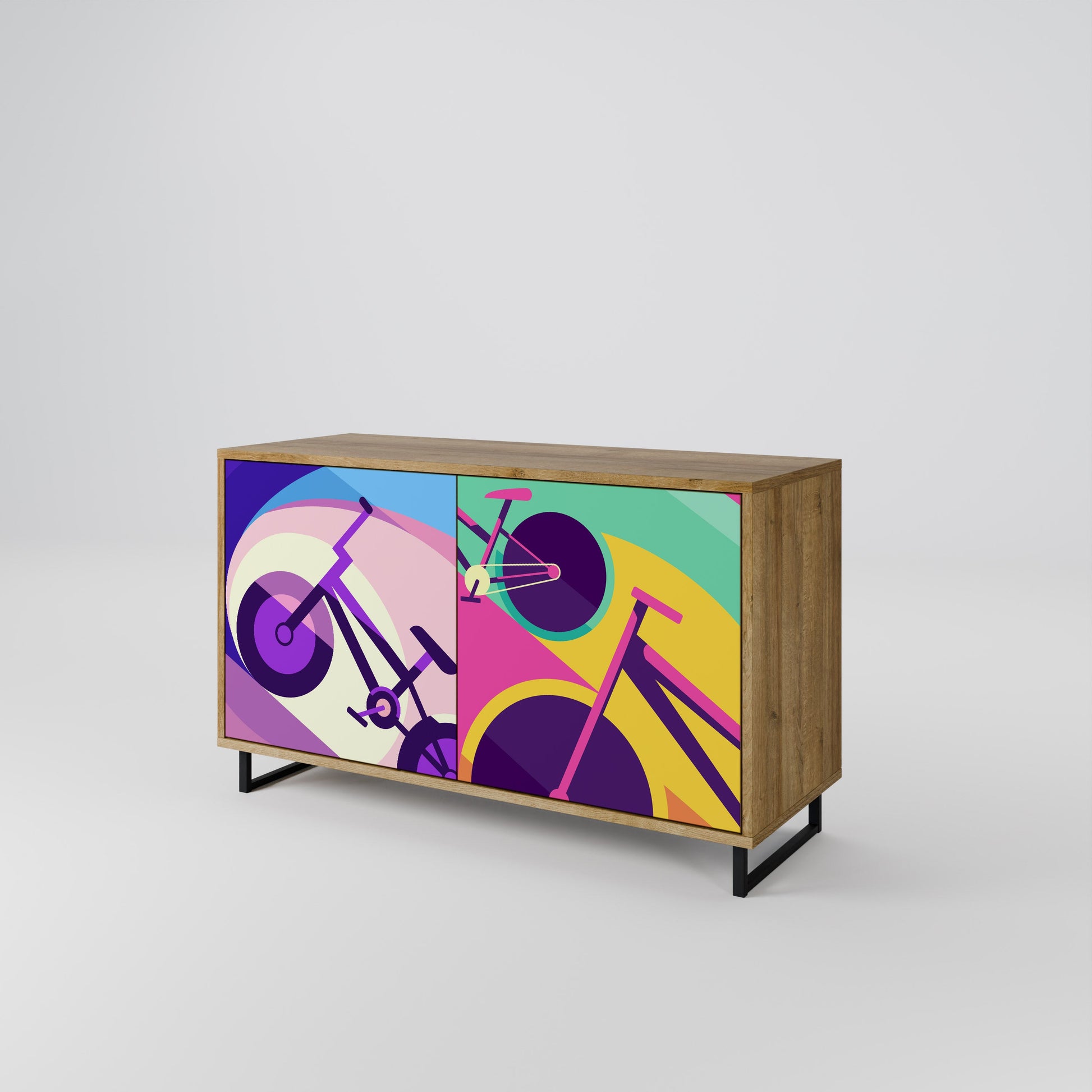 BIKE DREAMS 2-Door Sideboard in Oak Effect