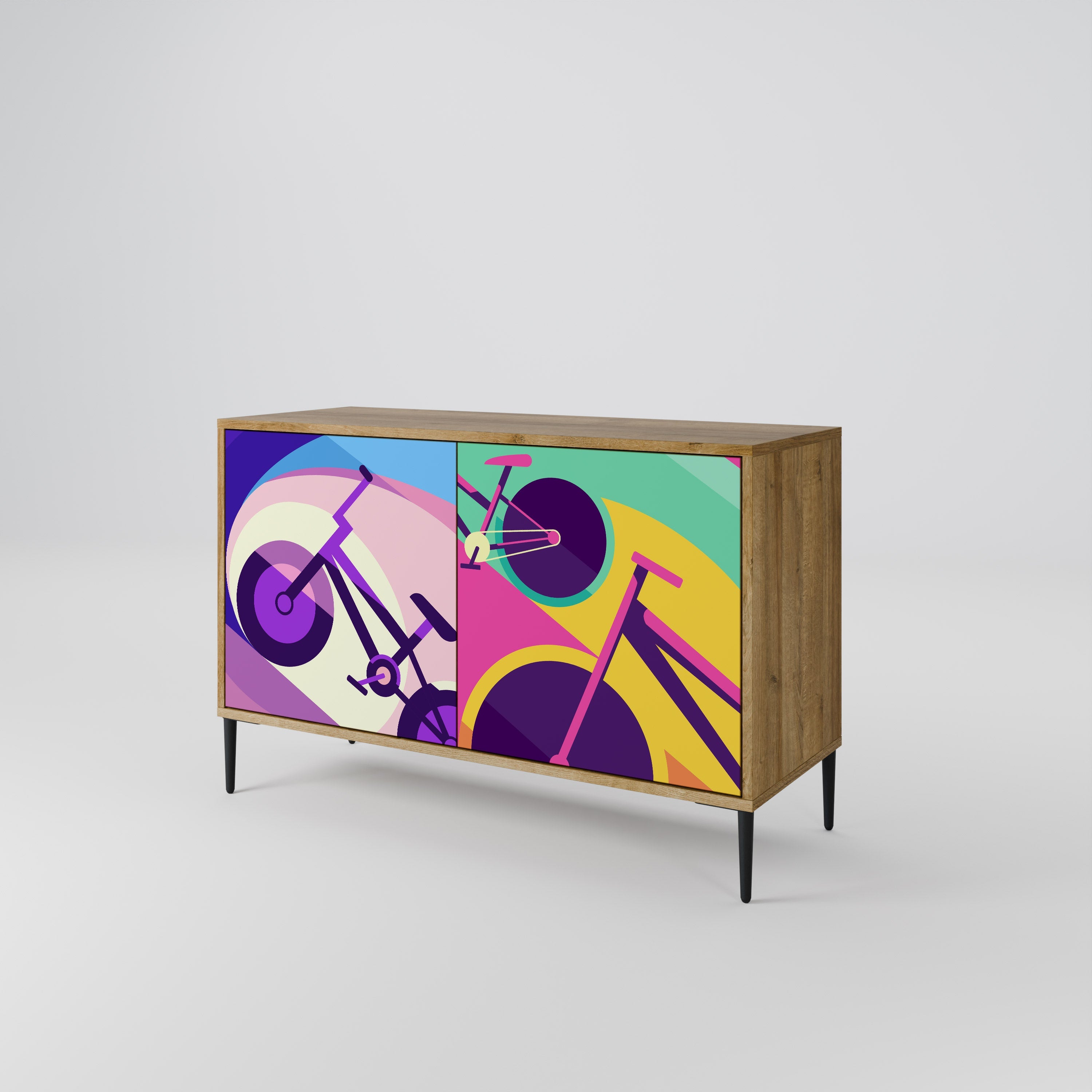 BIKE DREAMS 2-Door Sideboard in Oak Effect