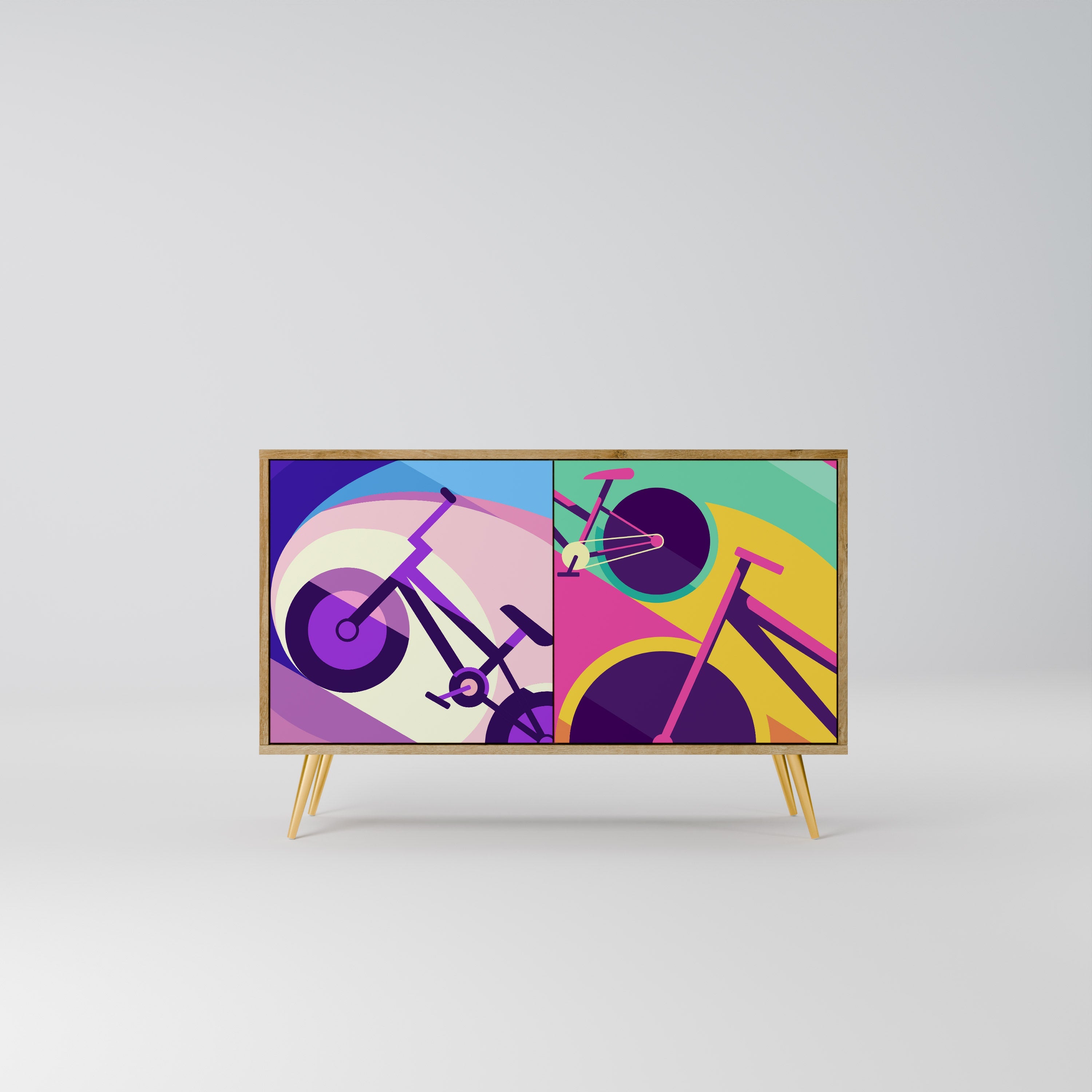 BIKE DREAMS 2-Door Sideboard in Oak Effect