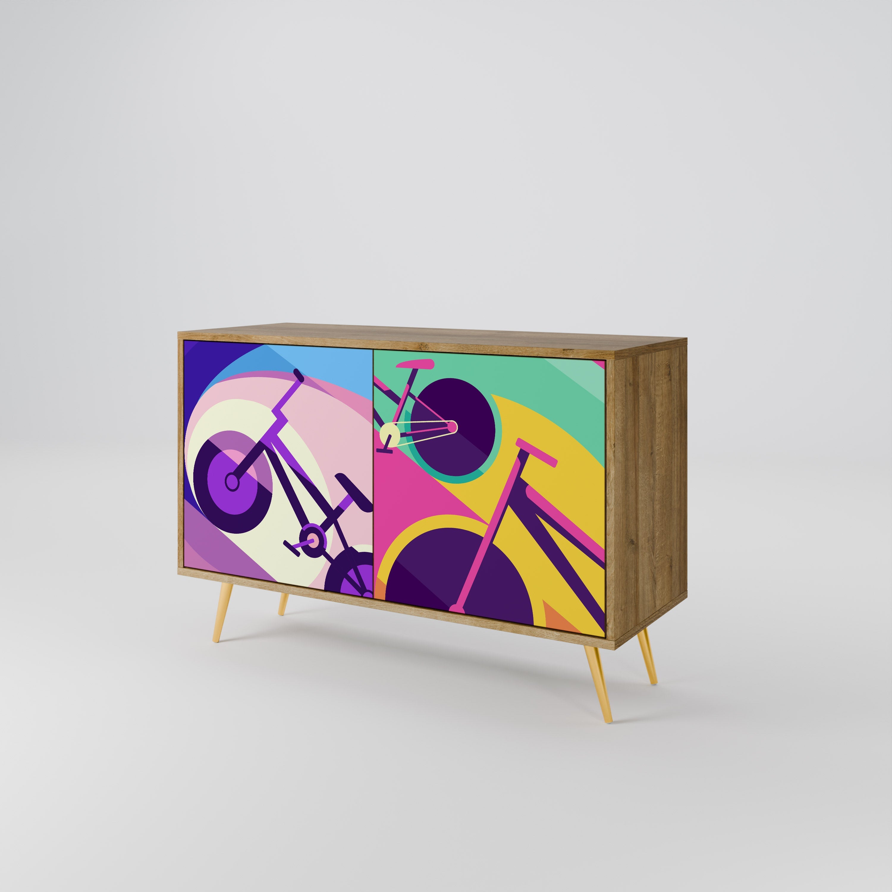 BIKE DREAMS 2-Door Sideboard in Oak Effect